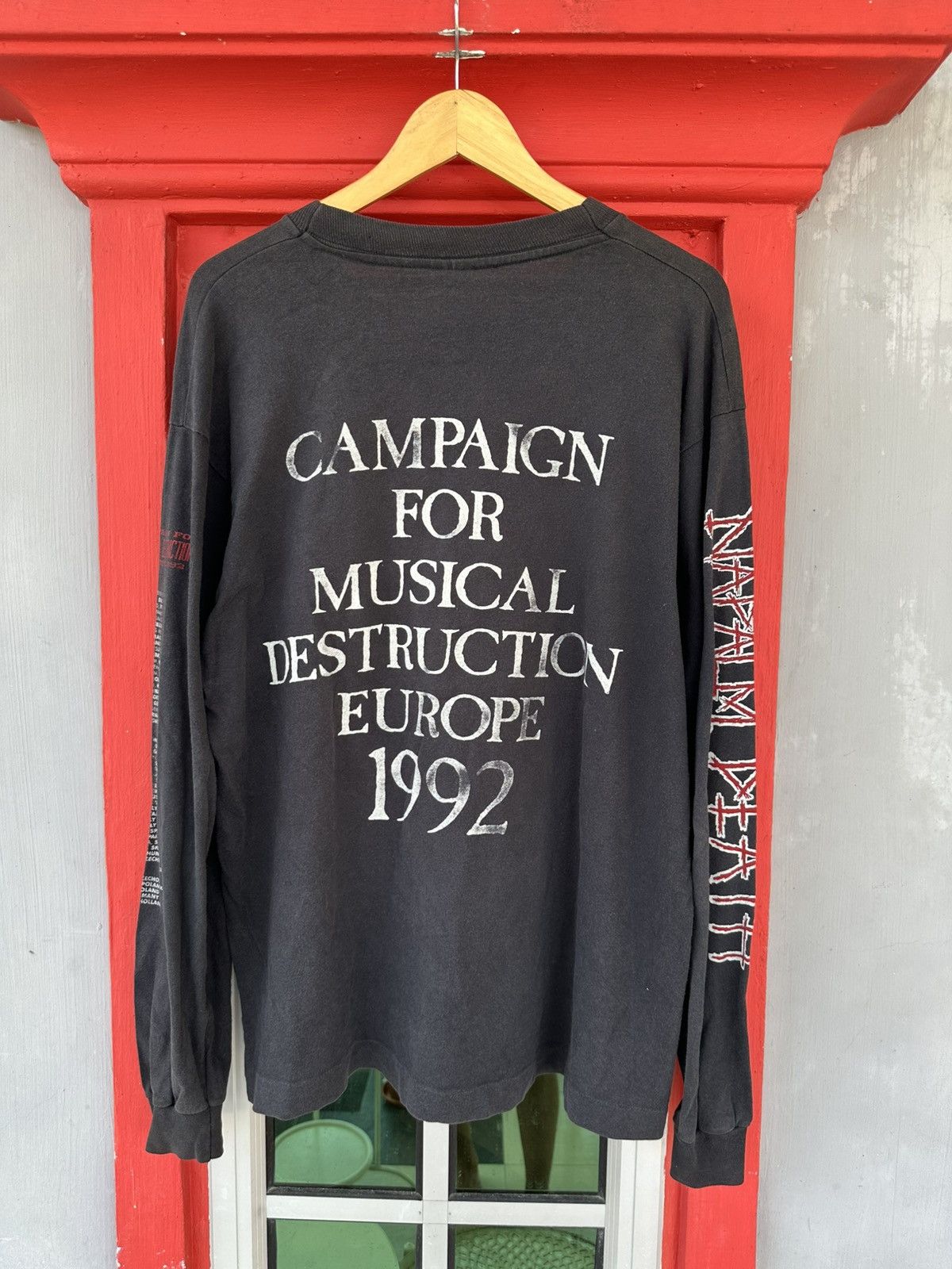 Band Tees Vintage 90s Napalm Death Musical Destruction LS Tee Size US XL / EU 56 / 4 - 2 Thumbnail