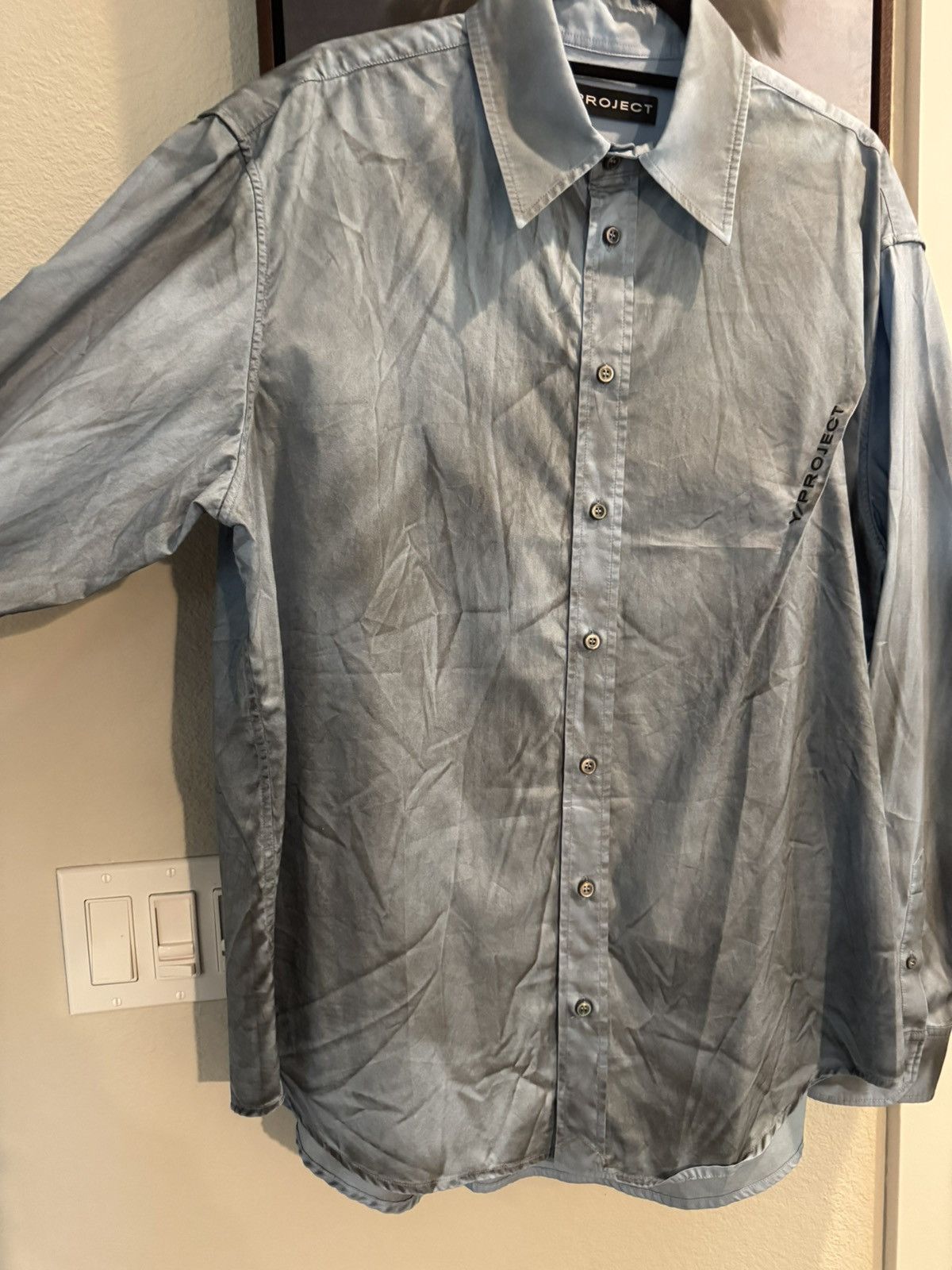 Y/Project Y Project Smoked Blue Button Up Size US M / EU 48-50 / 2 - 6 Thumbnail