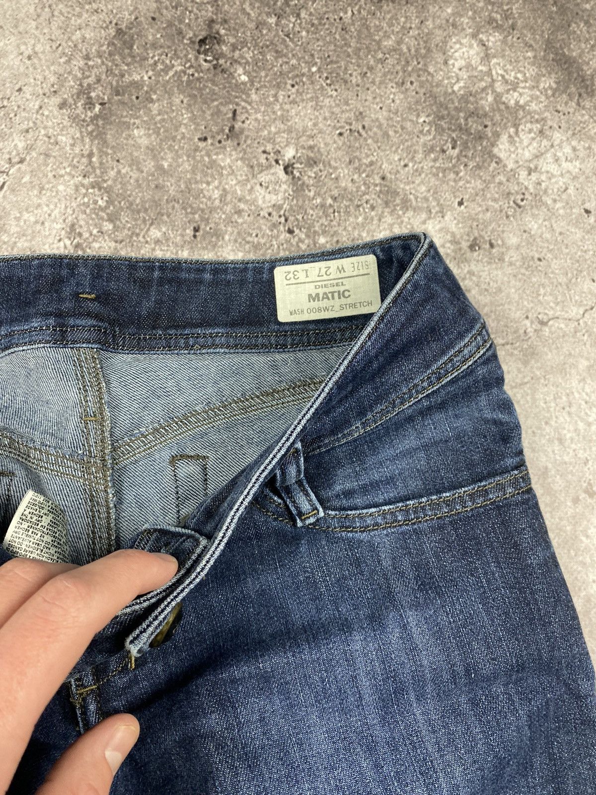 Diesel × Japanese Brand × Vintage Vintage Diesel Y2K Matic Distressed Denim Pants Japan Style Size 27" / US 4 / IT 40 - 5 Thumbnail