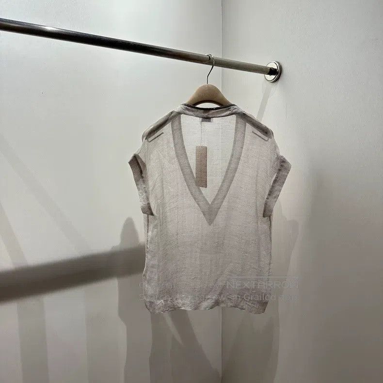 Brunello Cucinelli Brunello Cucinelli Beaded silk open short-sleeve Size XS / US 0-2 / IT 36-38 - 2 Thumbnail