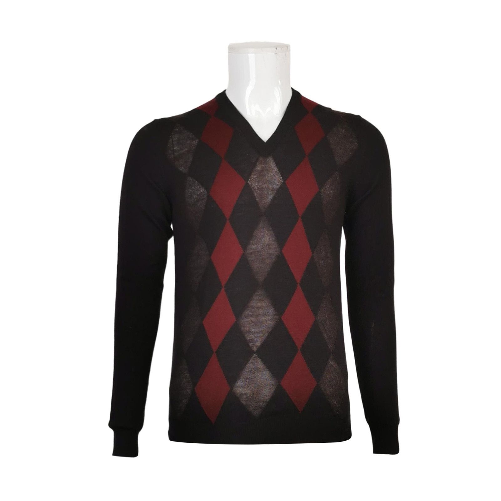Prada Prada Colorblock V-Neck Wool Knit Sweater Size US M / EU 48-50 / 2 - 1 Thumbnail