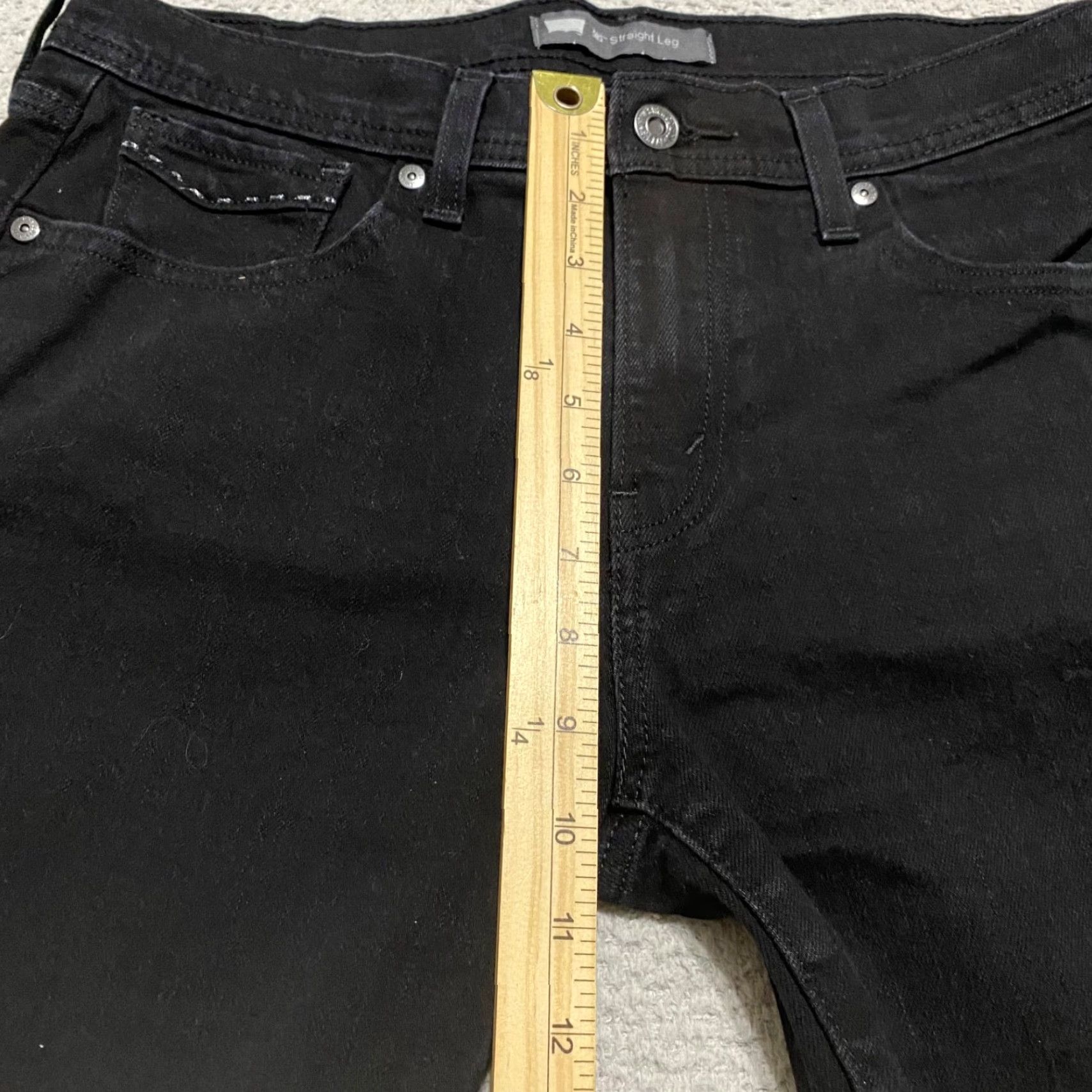 Levi's Levi's 505 Jeans Black Denim Dark Wash Mid Rise Womens 10 Regular Straight Pocket 5-Pocket Design Size 32" / US 10 / IT 46 - 7 Thumbnail