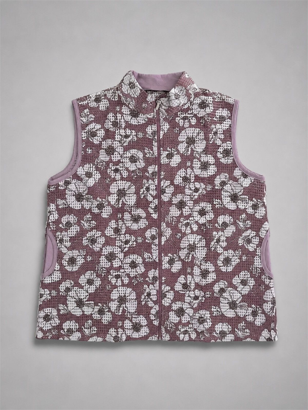 Japanese Brand Tamara Sakura Flower Zip Vest Transparent Japanese Style Size L / US 10 / IT 46 - 1 Thumbnail