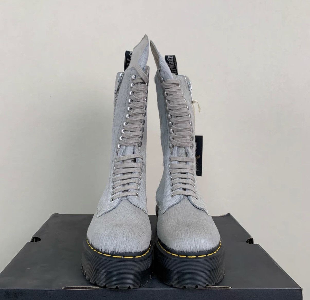 Rick Owens Rick Owens Dr. Martens Collaboration Pony Hair Harness Boots Size US 8.5 / EU 41-42 - 6 Thumbnail