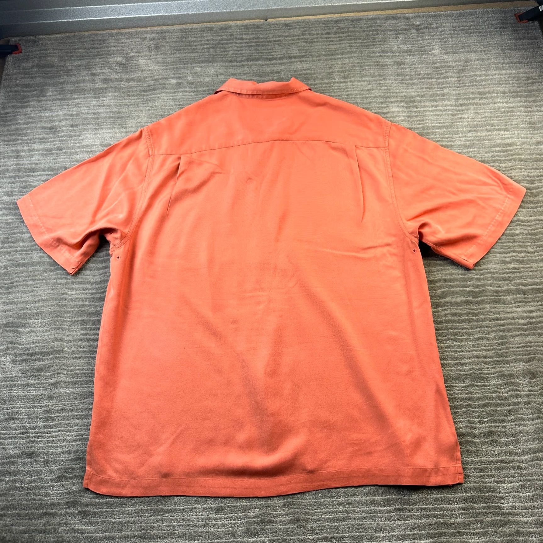 Nat Nast Nat Nast Shirt Mens Medium Orange Silk Camp Casual Bowling Size US M / EU 48-50 / 2 - 2 Thumbnail