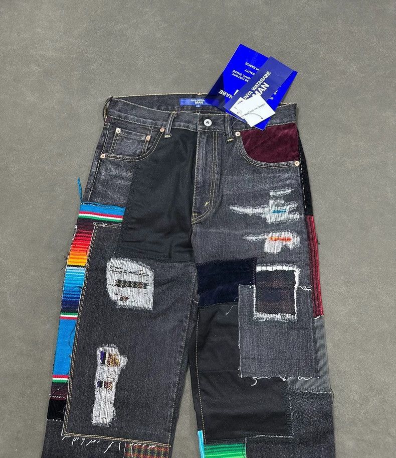 Junya Watanabe Junya Watanabe Rainbow Patchwork Denim Jeans Size US 26 / EU 42 - 4 Thumbnail
