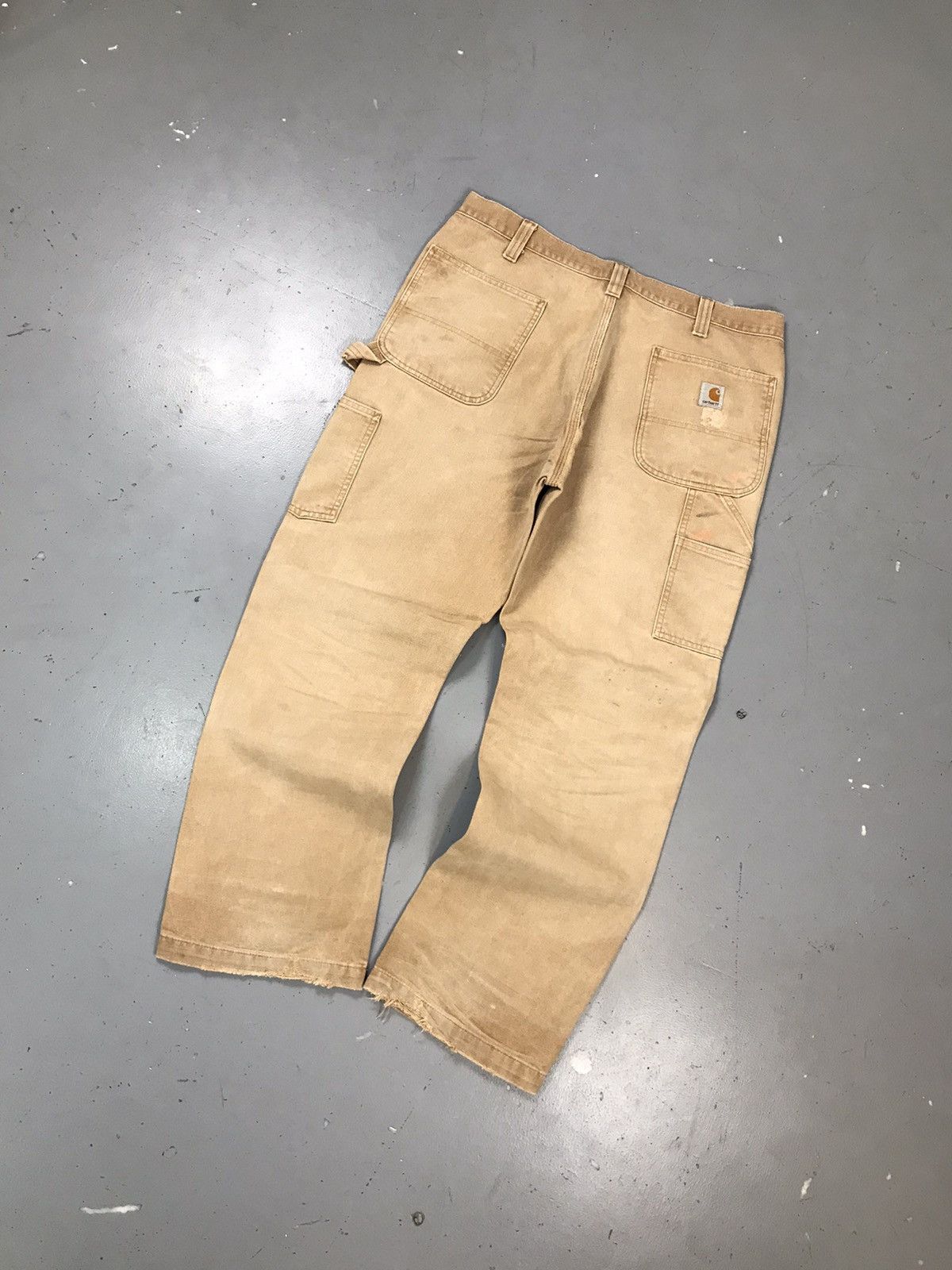 Carhartt × Vintage Vintage sunfade Carhartt b11 BRN double knee denim Size US 36 / EU 52 - 9 Thumbnail