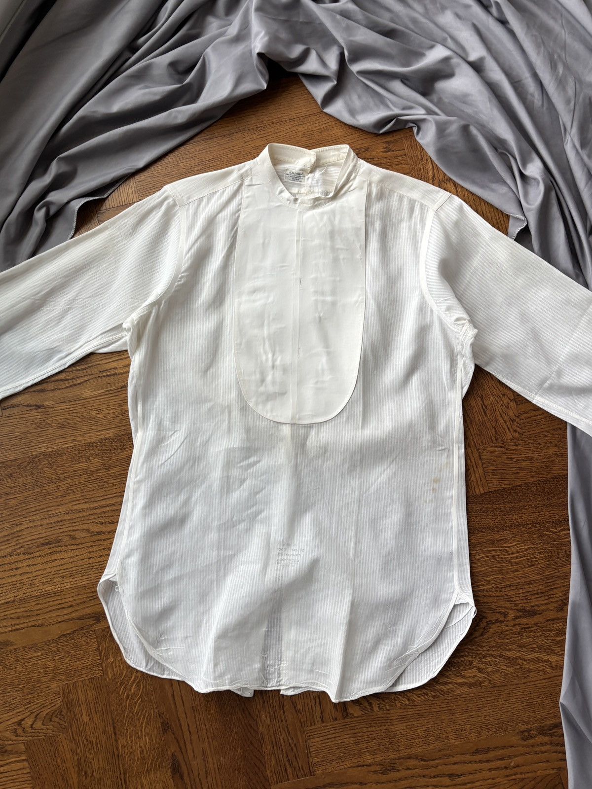 Arrow × Vintage 1940s Bib Front Back Button Dress Shirt Vintage Arrow Size US S / EU 44-46 / 1 - 2 Thumbnail