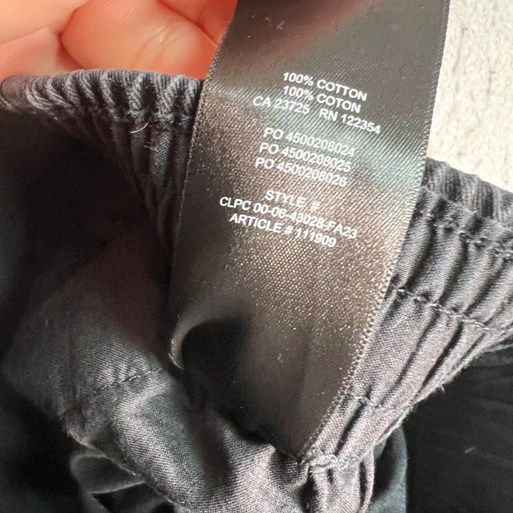 Vintage The Group Babaton Womens XL Black Cotton Drawstring Wide Leg Chino Pants Size 40" / US 18 - 4 Thumbnail
