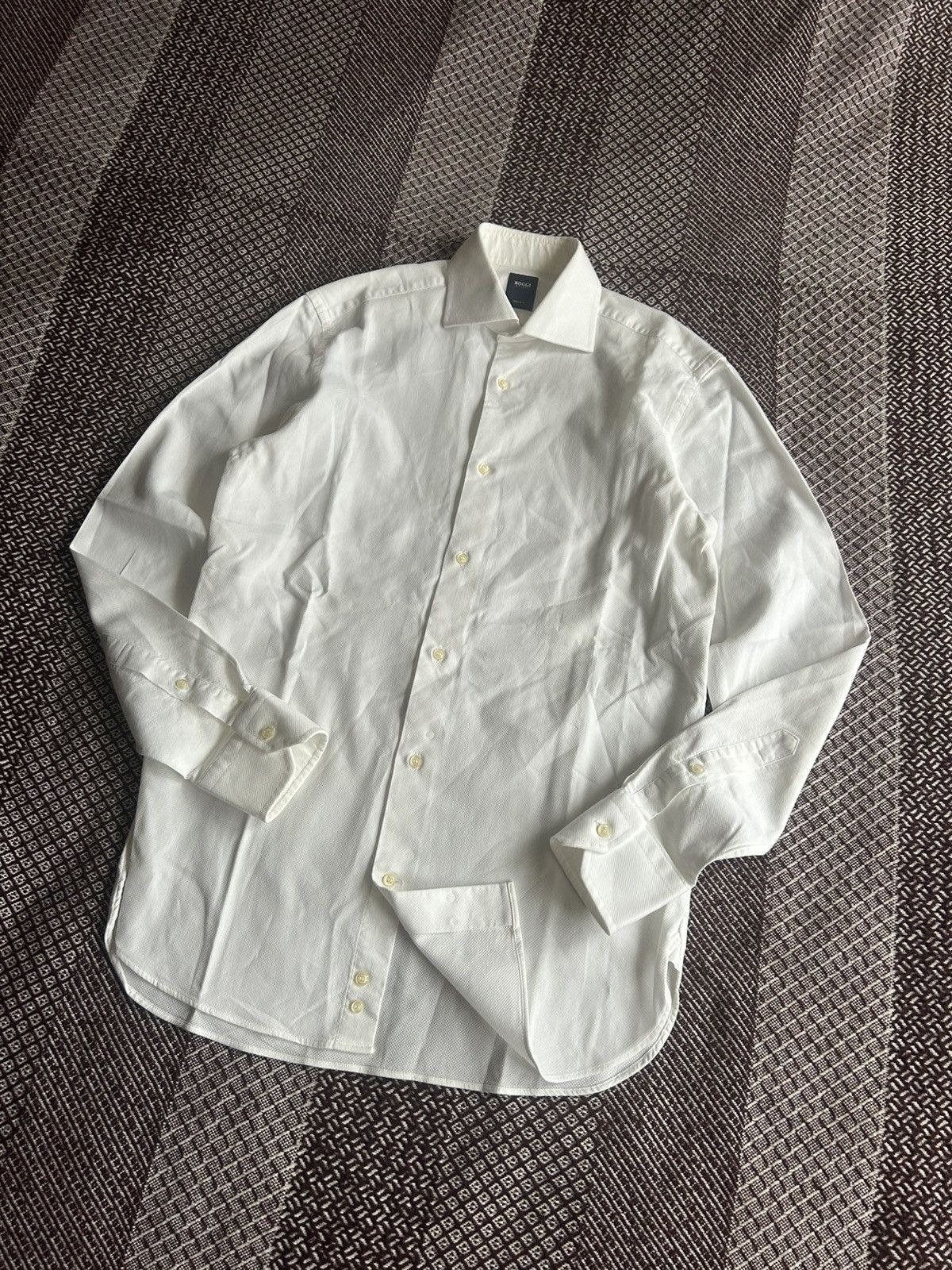 Boggi Boggi Milano White Shirt Mens Regular Fit Solid Style Size M Size US M / EU 48-50 / 2 - 6 Thumbnail