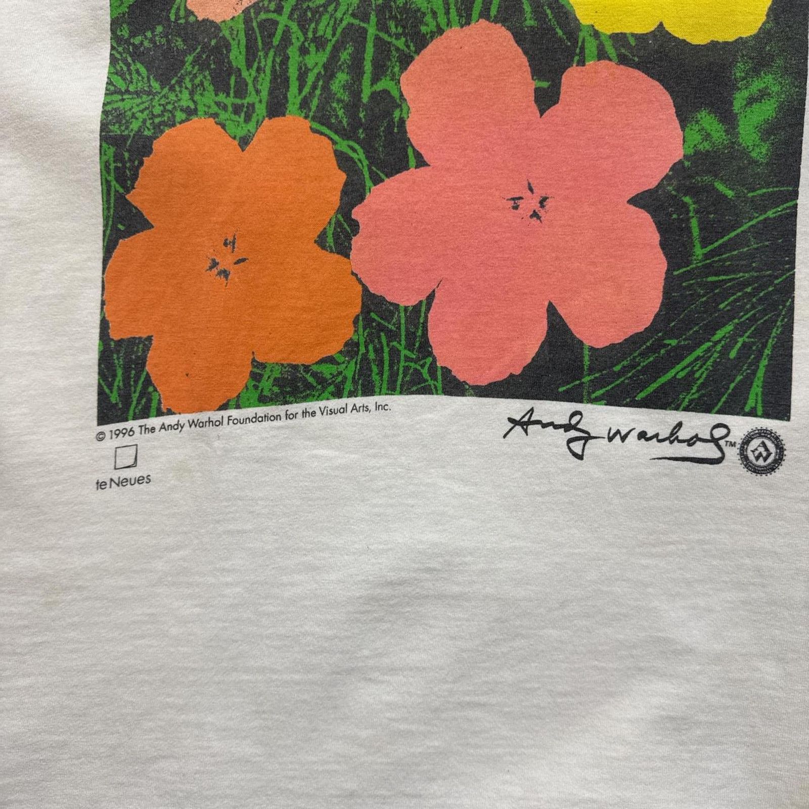 Vintage Andy Warhol Foundation FLOWERS Vintage 90s Art T-Shirt Size US XL / EU 56 / 4 - 3 Thumbnail