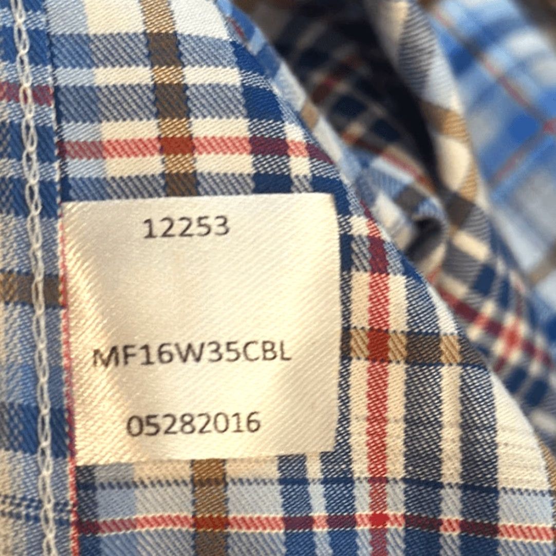 Peter Millar Peter Millar Mens Blue Plaid Button Down Long Sleeve Shirt L Large Multicolor Mens Size US L / EU 52-54 / 3 - 7 Thumbnail