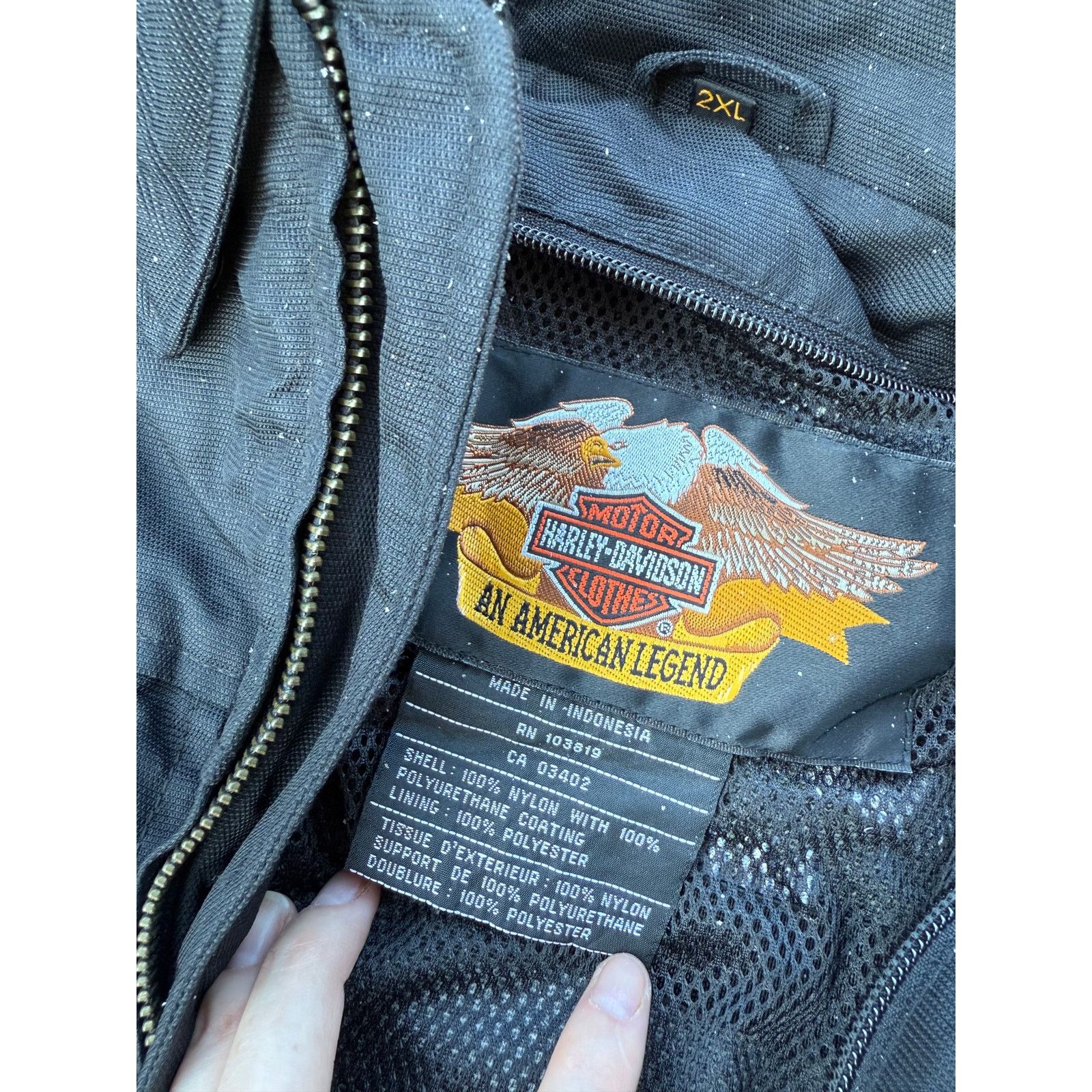 Harley Davidson Harley Davidson Y2K Nylon Collared Jacket 2XL Size US XXL / EU 58 / 5 - 9 Thumbnail