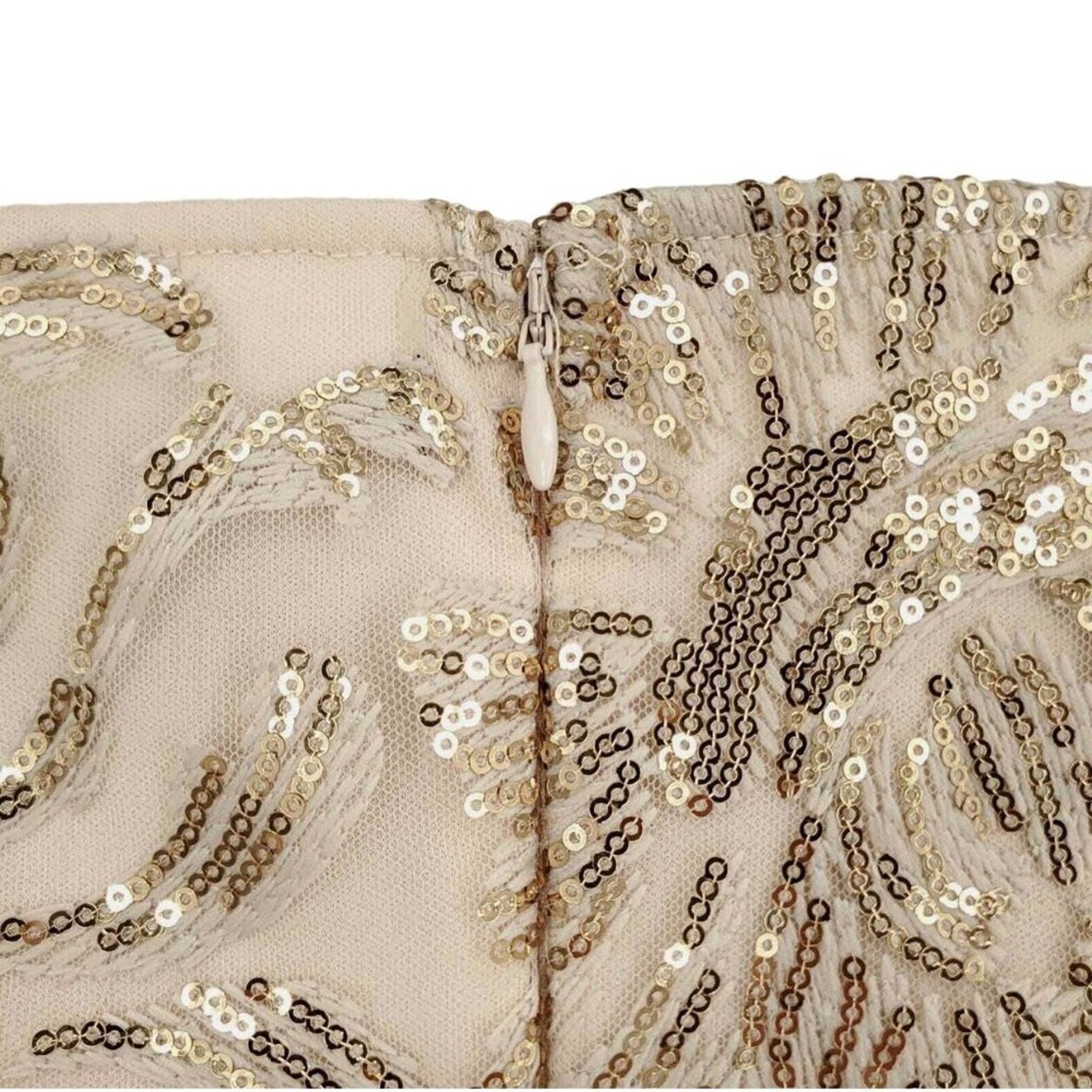 Emiliano Rinaldi Marina Rinaldi Sequin Embroidered Cocktail Sheath Dress 10 Size L / US 10 / IT 46 - 11 Thumbnail
