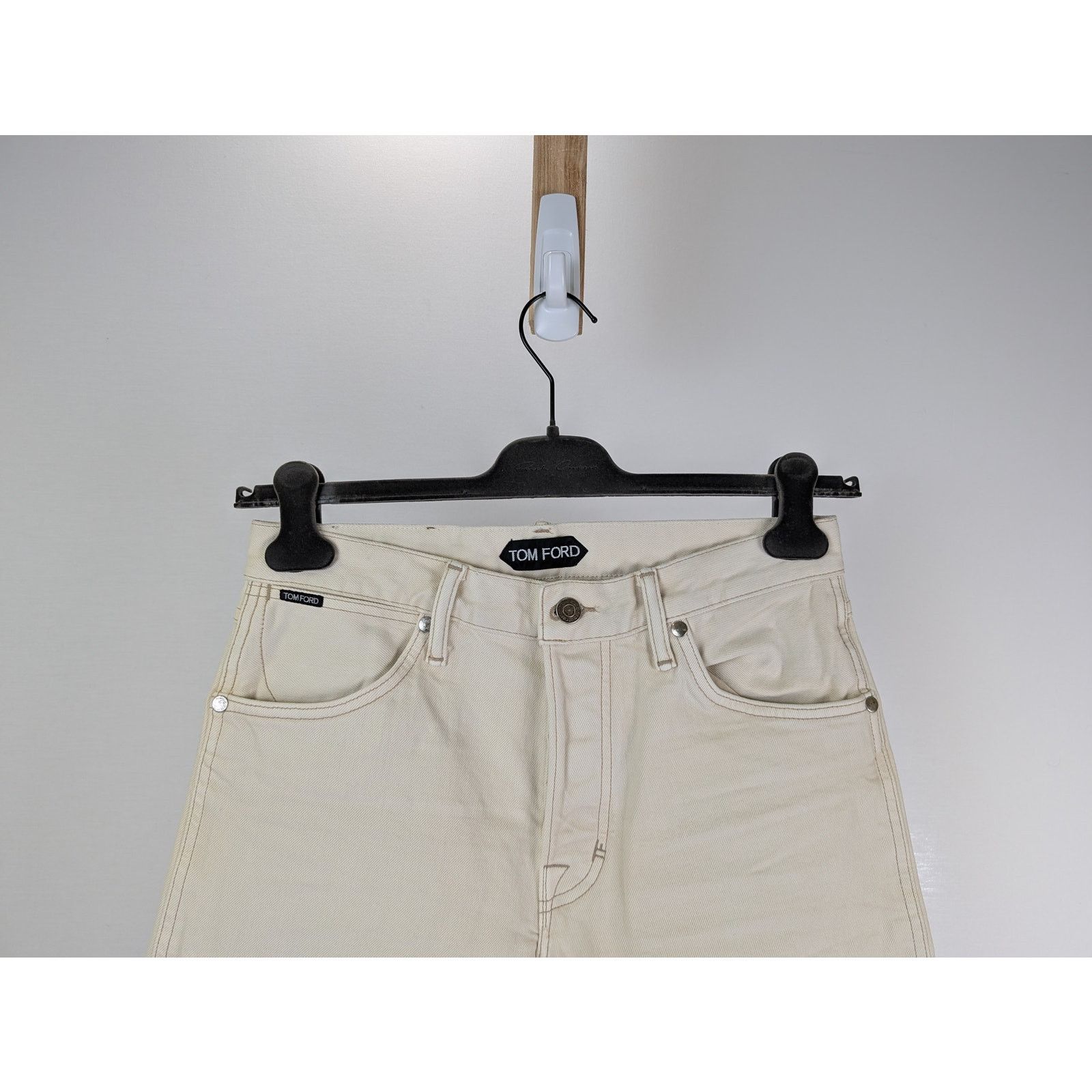 Tom Ford o1rshd1 Tapered Denim Jeans in White Size US 29 - 4 Thumbnail