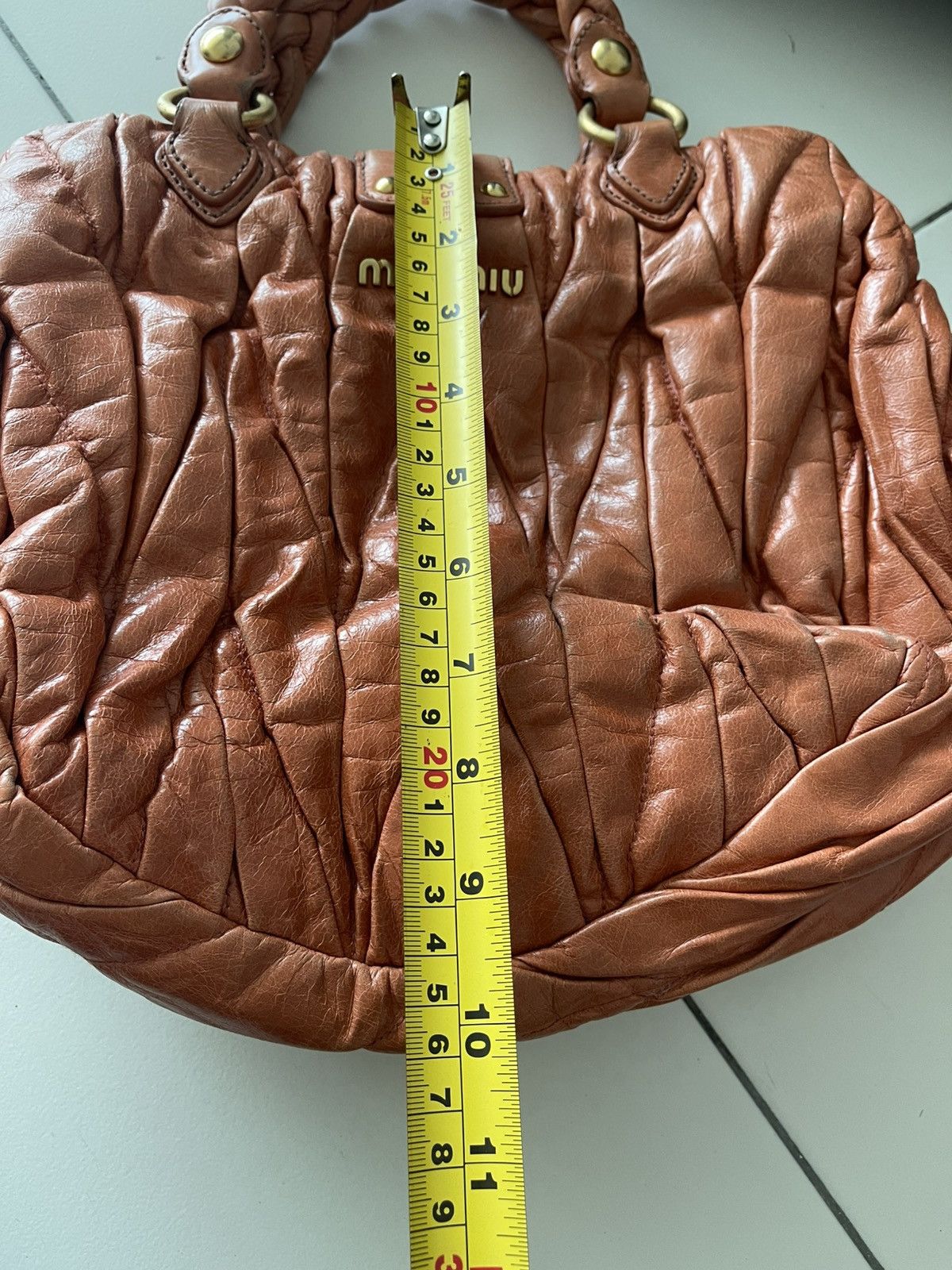 Miu Miu Miu Miu Bag Hand Bag Peach Size ONE SIZE - 19 Thumbnail