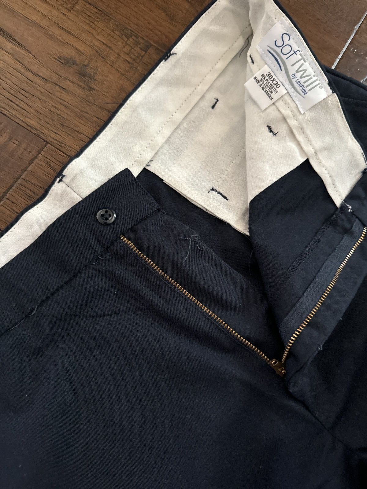 Designer Navy Blue dress pants Size US 36 / EU 52 - 2 Thumbnail