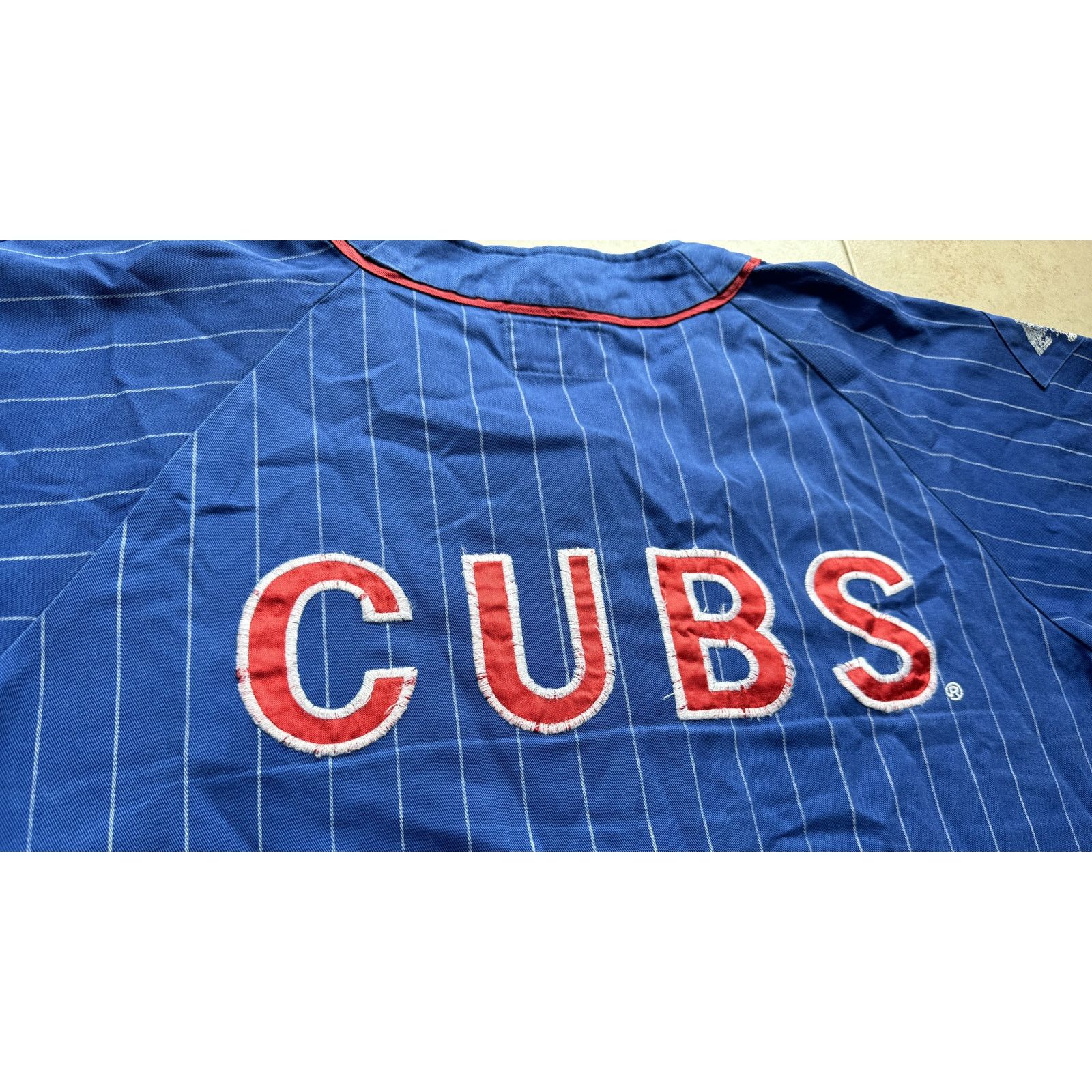 Chicago Cubs 90s STARTER jersey PINSTRIPE baseball vintage