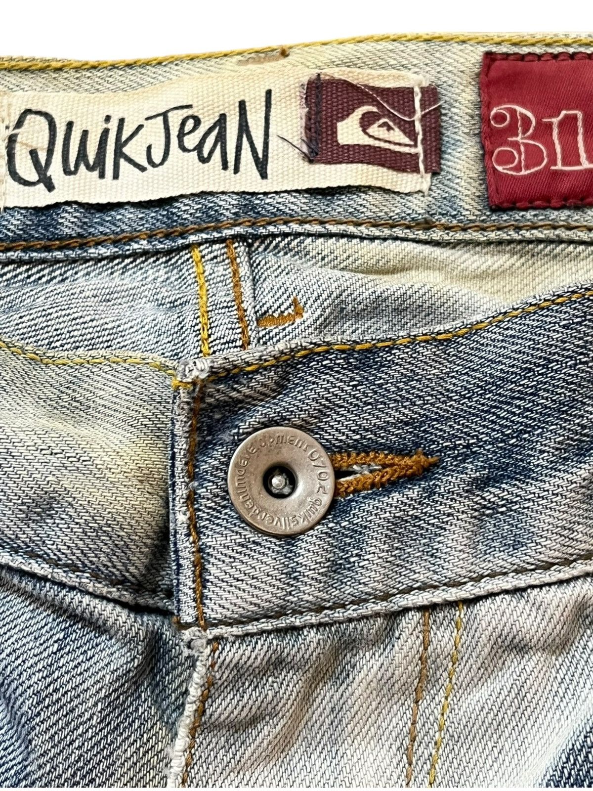 Quiksilver Vintage Quik Jean By Quiksilver Acid Wash Loose Denim Size US 31 - 5 Thumbnail