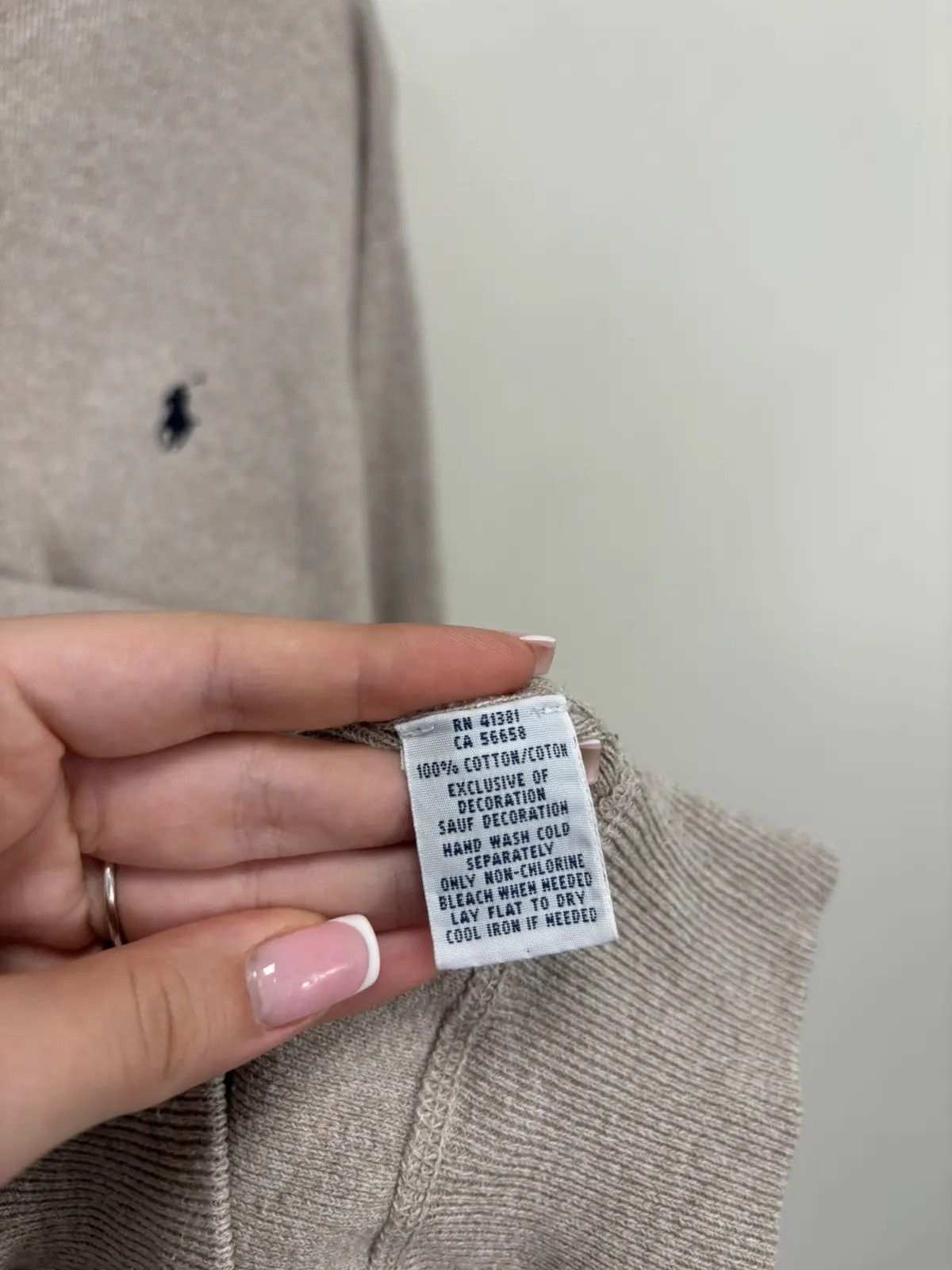 Polo Ralph Lauren × Ralph Lauren × Vintage Vintage Polo Ralph Lauren Sand Beige Classic Cotton Sweater Size US XL / EU 56 / 4 - 11 Thumbnail
