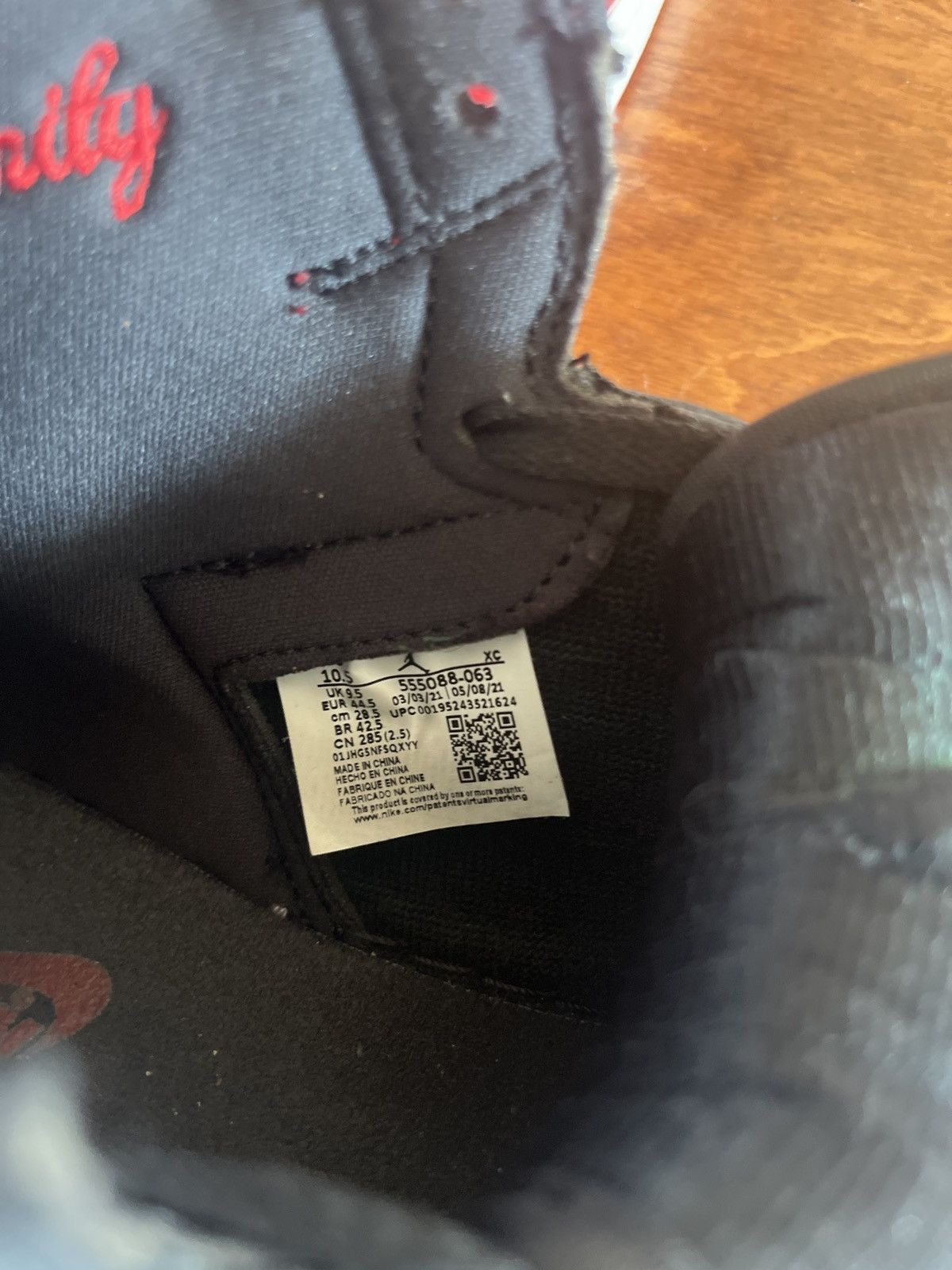 Jordan Brand Jordan 1 Retro High OG Patent Bred Size US 10.5 / EU 43-44 - 6 Thumbnail