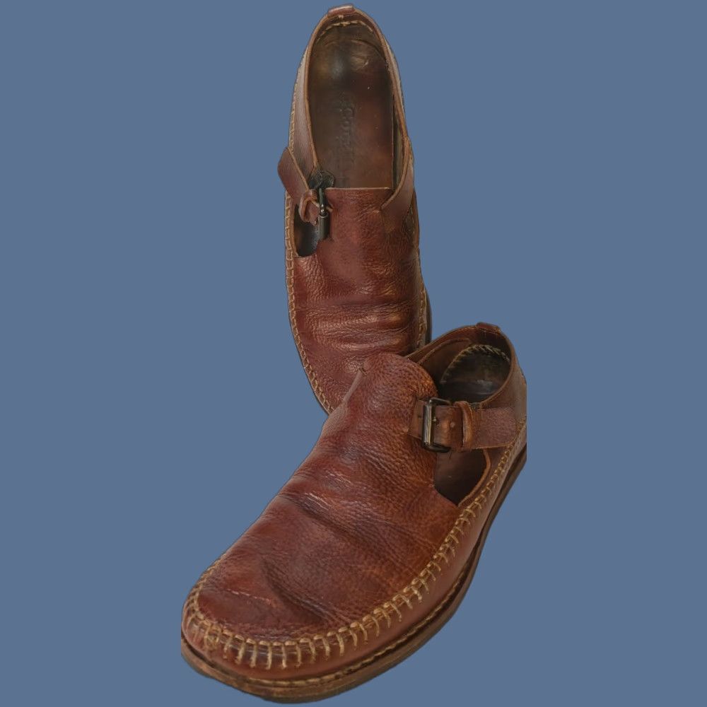 Cole Haan VINTAGE Cole Haan Hand Sewn Flats Loafer Mens 8.5M Brown Leather Buckle, Hand Sewn Flat Shoes Mens 8.5M Brown Leather Buckle, Something Different Size US 9 / EU 42 - 1 Thumbnail