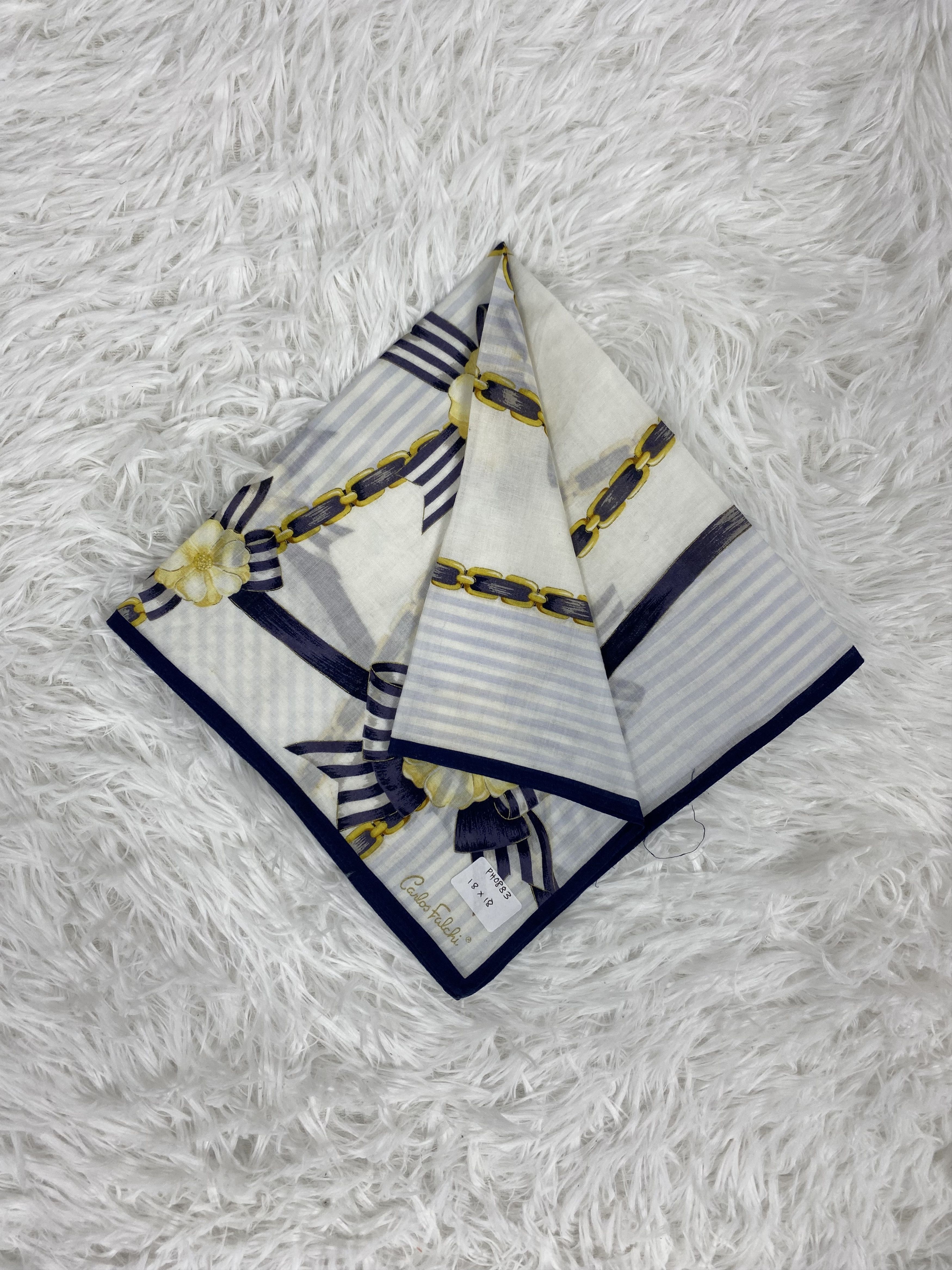 Designer × Vintage Vintage Carlos Falchi Handkerchief Neckerchief PH0883 Size ONE SIZE - 1 Thumbnail