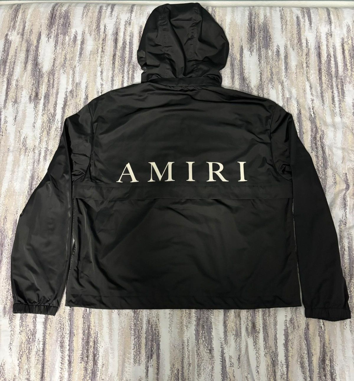 Amiri AMIRI MA Logo Black Hooded Windbreaker Jacket - Size Medium Size US M / EU 48-50 / 2 - 2 Thumbnail
