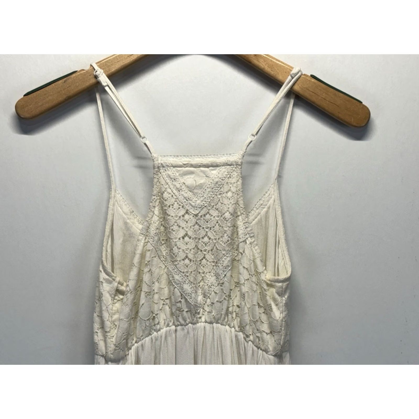 Mossimo VINTAGE Mossimo Supply Co XS Boho Maxi Dress Crochet Style Sundress Summer Festival Women XS Ivory Rayon Long Boho Maxi Dress Womens Size XS / US 0-2 / IT 36-38 - 5 Thumbnail