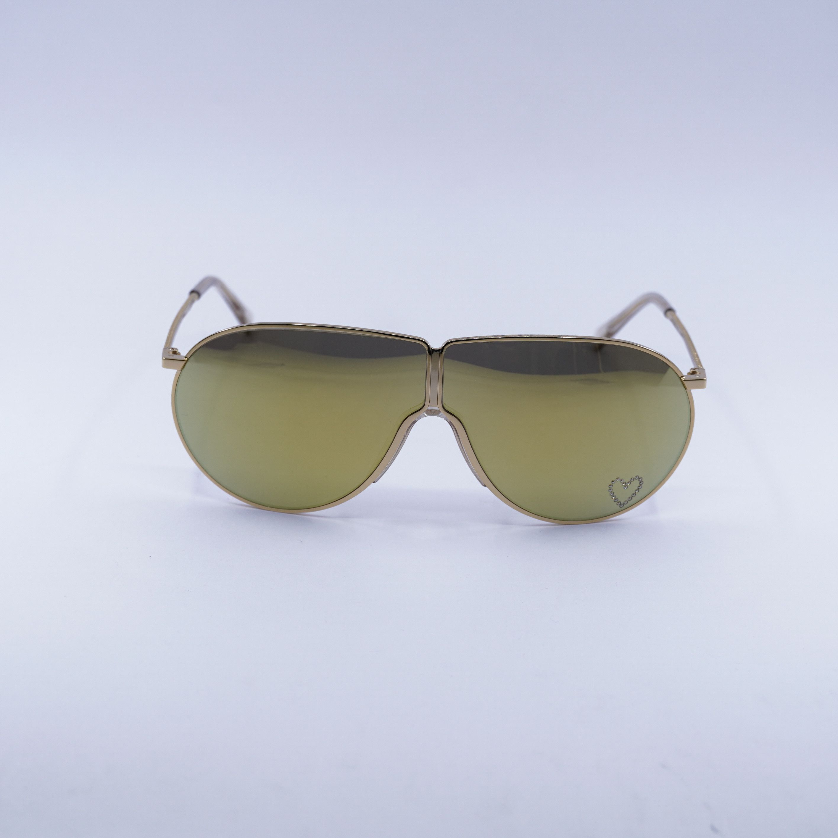 Stella McCartney Stella McCartney SC40064I 30C Sunglasses Gold Shield Frame Size ONE SIZE - 3 Thumbnail