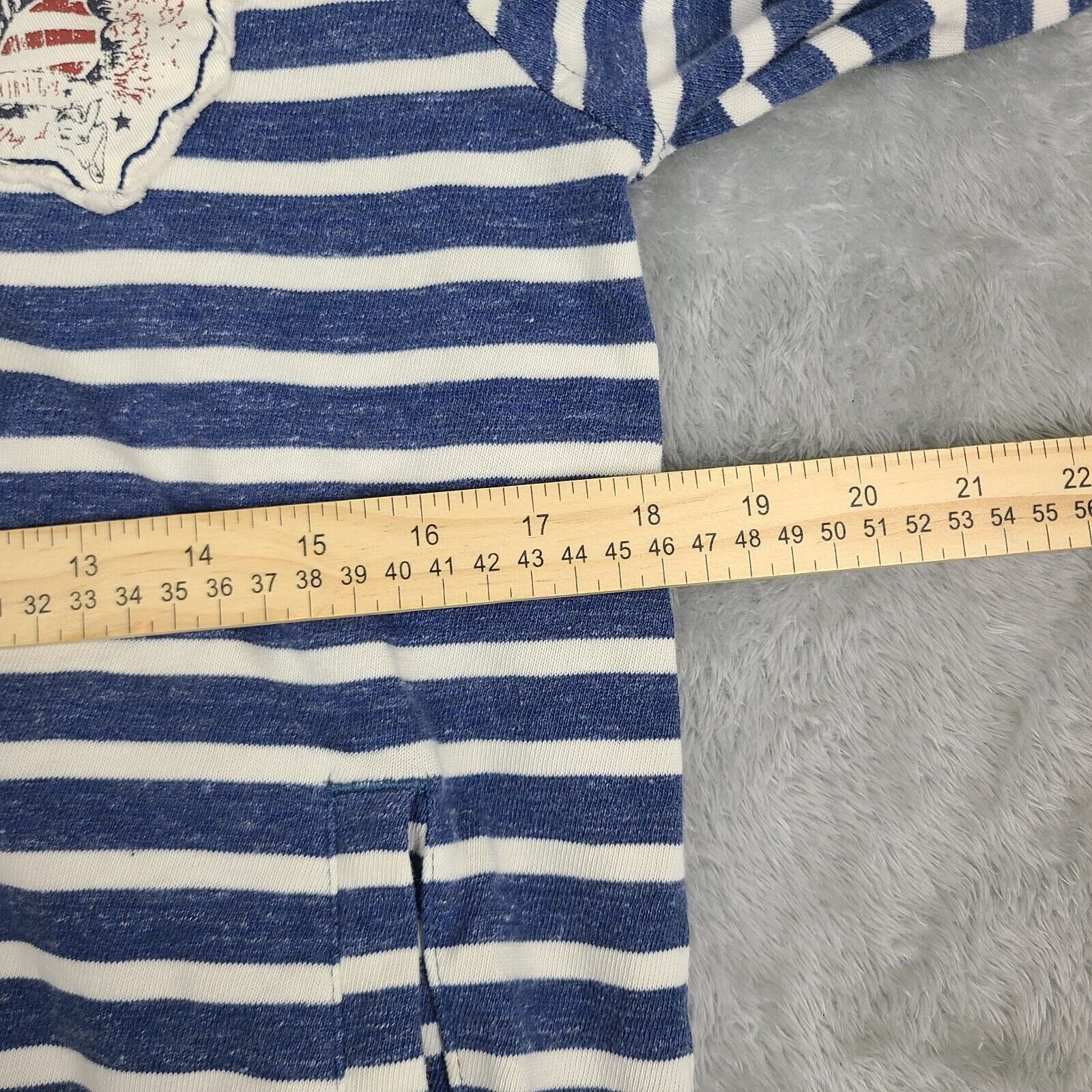 Disney Walt Disney Parks White & Blue Striped Pullover Hoodie Sweat Size S / US 4 / IT 40 - 6 Thumbnail