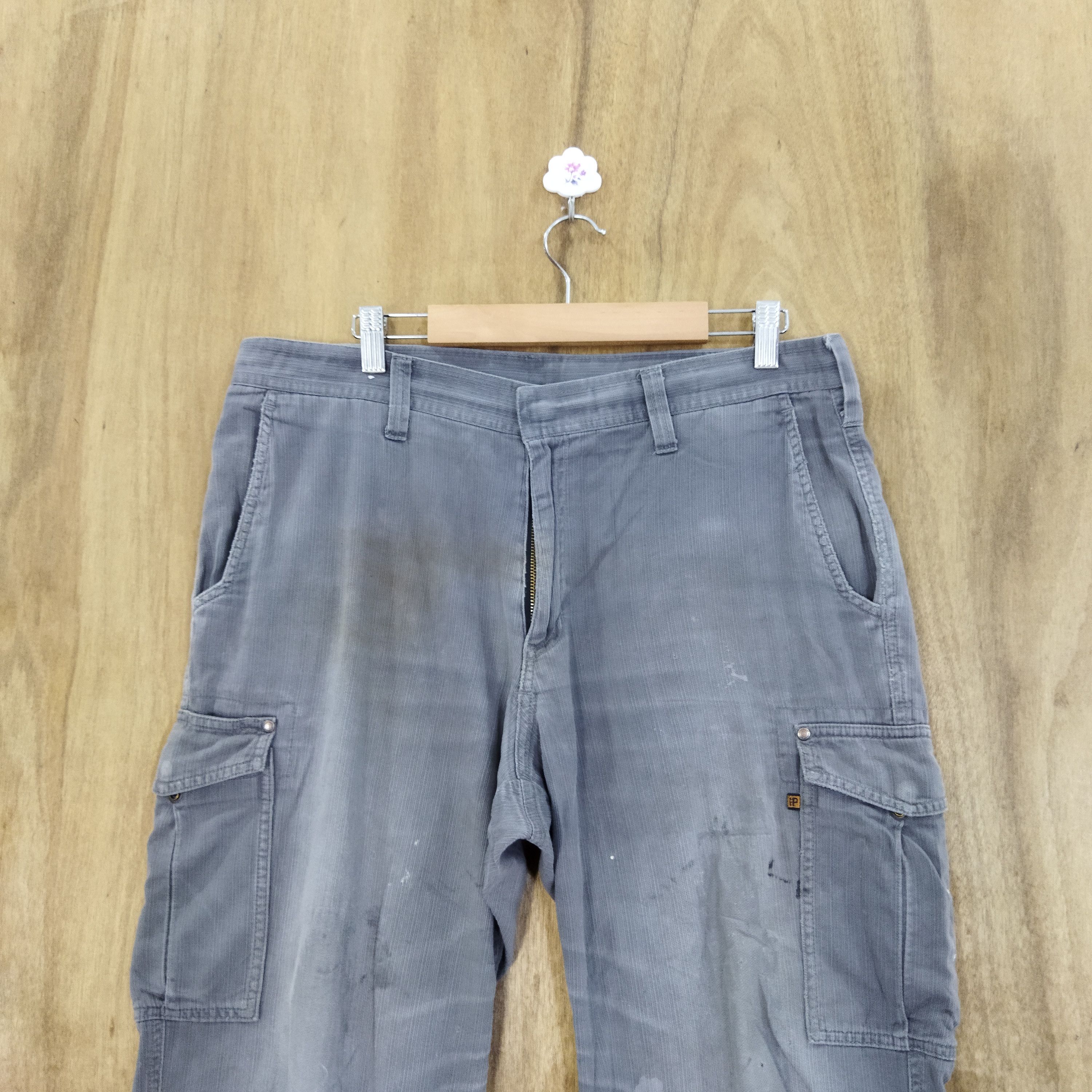 Japanese Brand HOP SCOT FADED GREY CARGO PANTS Size US 34 / EU 50 - 2 Thumbnail