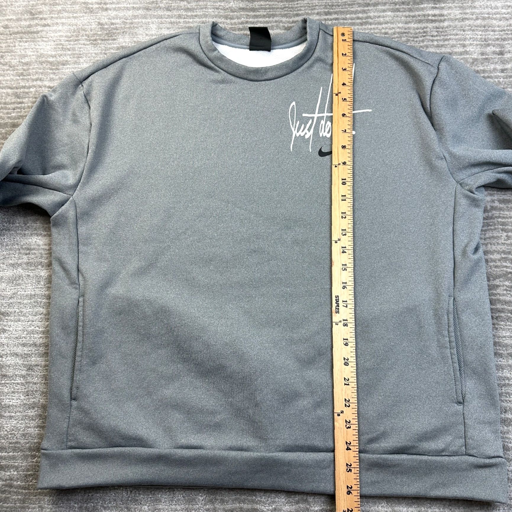 Nike Nike Sweater Womens Large Gray Therma Crewneck Lightweight Gym Athleisure Size L / US 10 / IT 46 - 7 Thumbnail