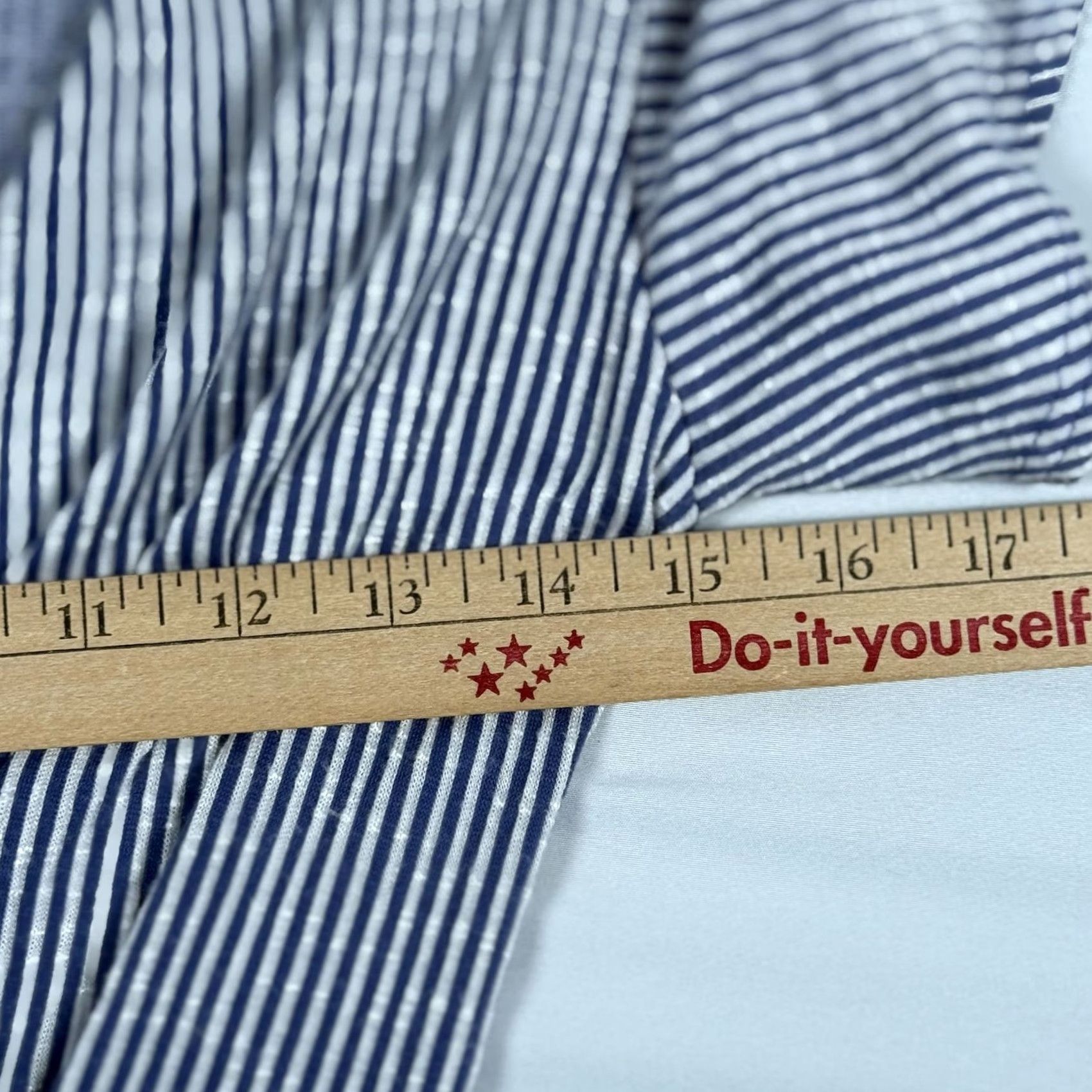 Vintage Caution To The Wind Blouse Womens Size S Blue Striped Peplum V Neck Flutter Sleeve Short Sleeve Womens Size S / US 4 / IT 40 - 5 Thumbnail