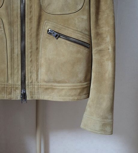 Tom Ford o1sm1stk0824 Heather Suede Military Jacket in Yellow Size US L / EU 52-54 / 3 - 3 Thumbnail