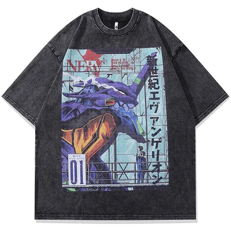 Vintage Cyberpunk Graphic Bleached Washed T Shirt Size US XL / EU 56 / 4 - 1 Thumbnail