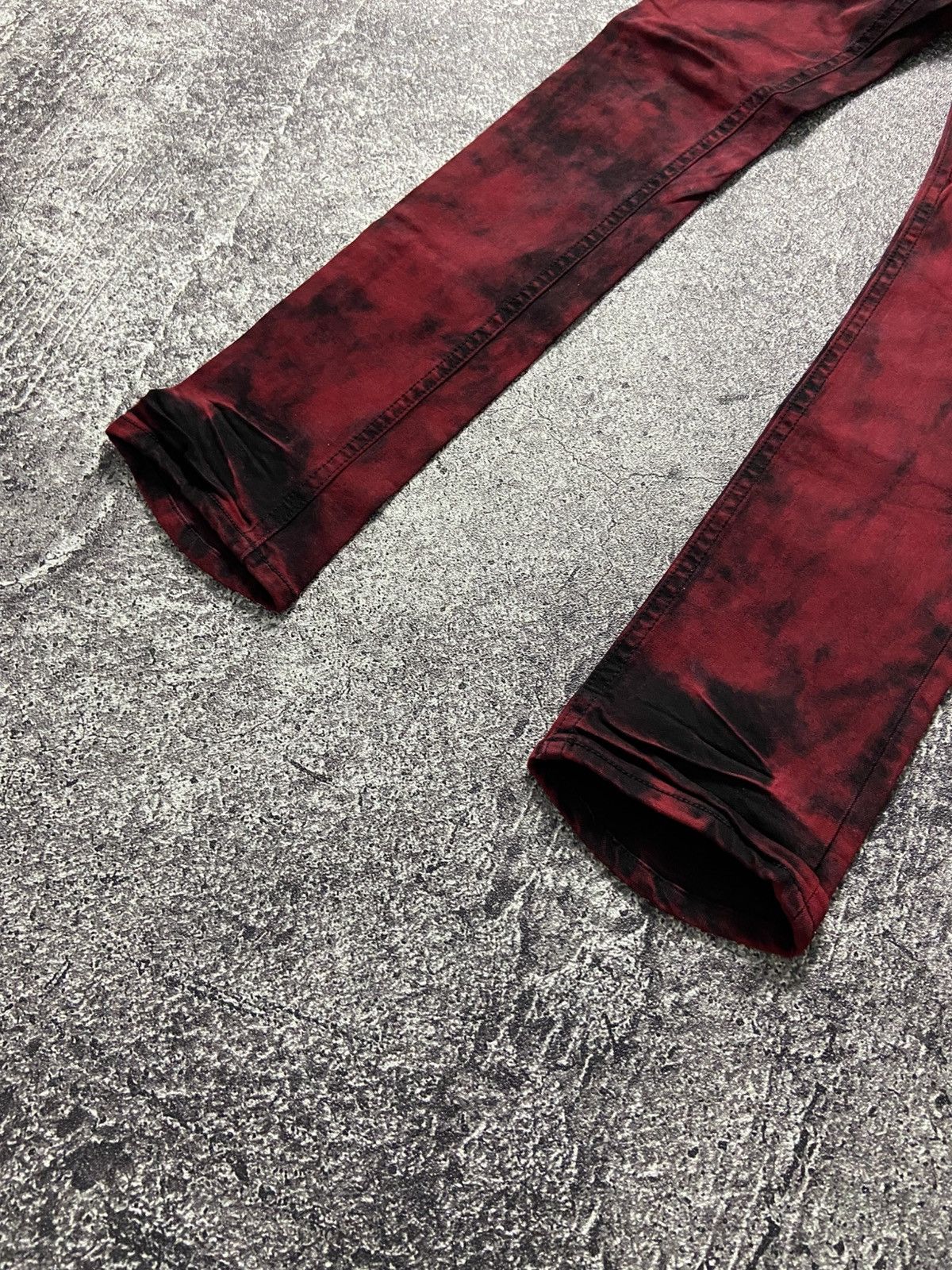 If Six Was Nine Xfrm blood red punk stretch jeans Size 29" - 3 Thumbnail