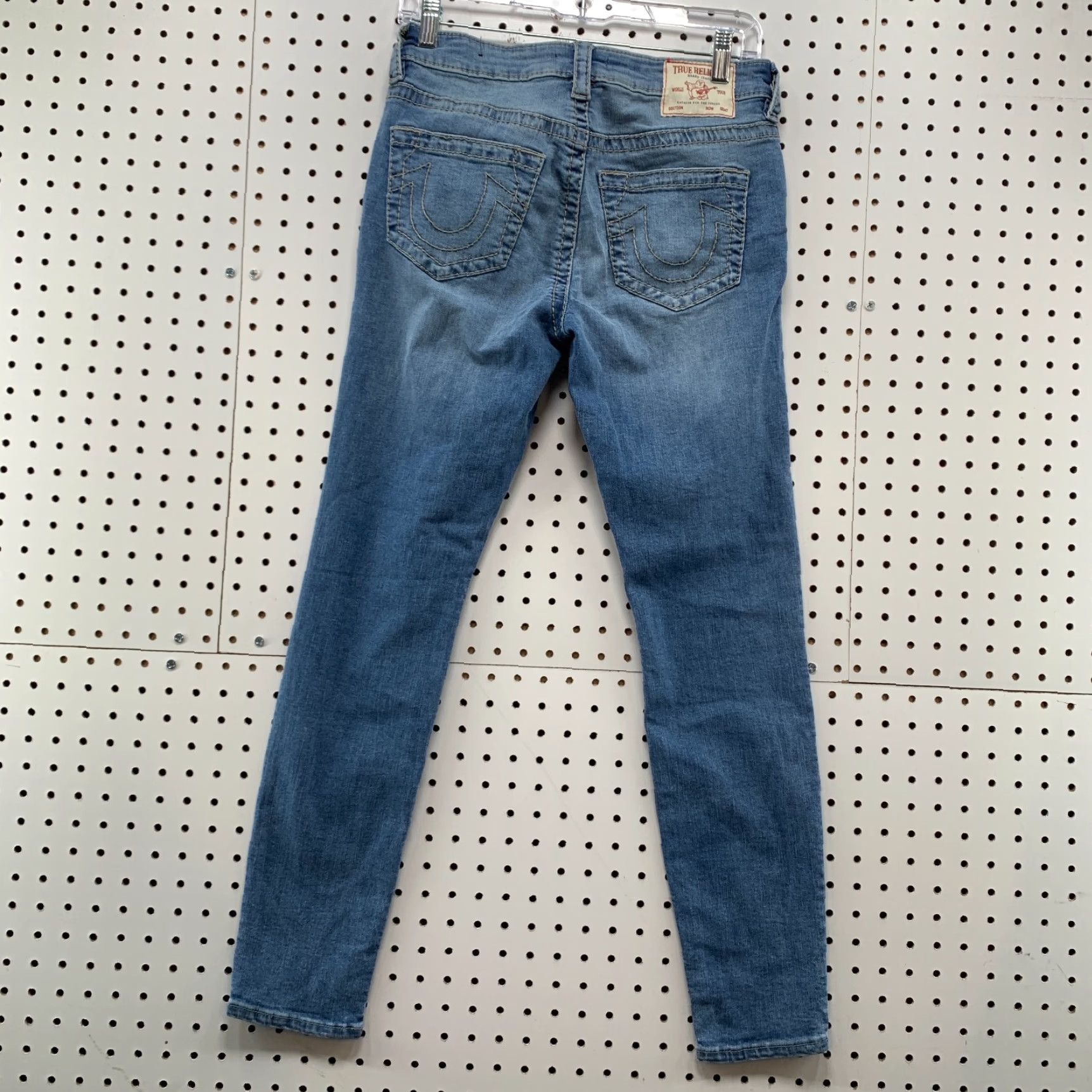 True Religion VINTAGE True Religion Halle Jeans Womens Size 27 Fits 30X28 Mid Rise Skinny Blue Denim Solid Size 27" / US 4 / IT 40 - 7 Thumbnail