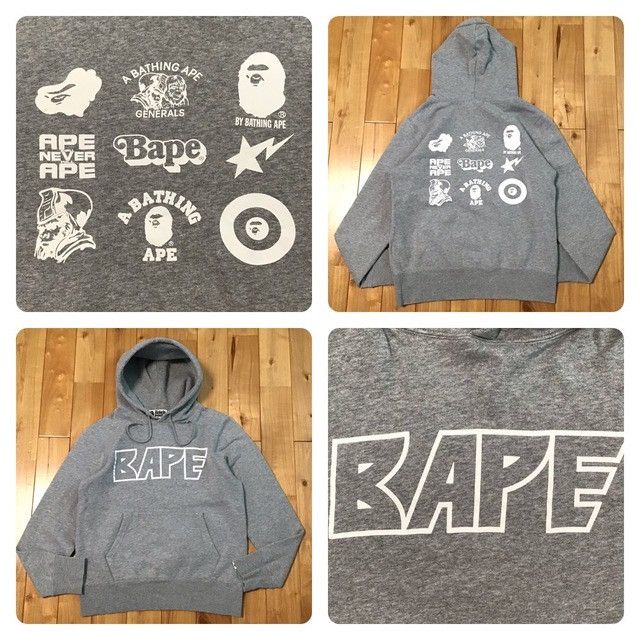Bape BAPE logo pullover hoodie a bathing ape Size US S / EU 44-46 / 1 - 1 Thumbnail