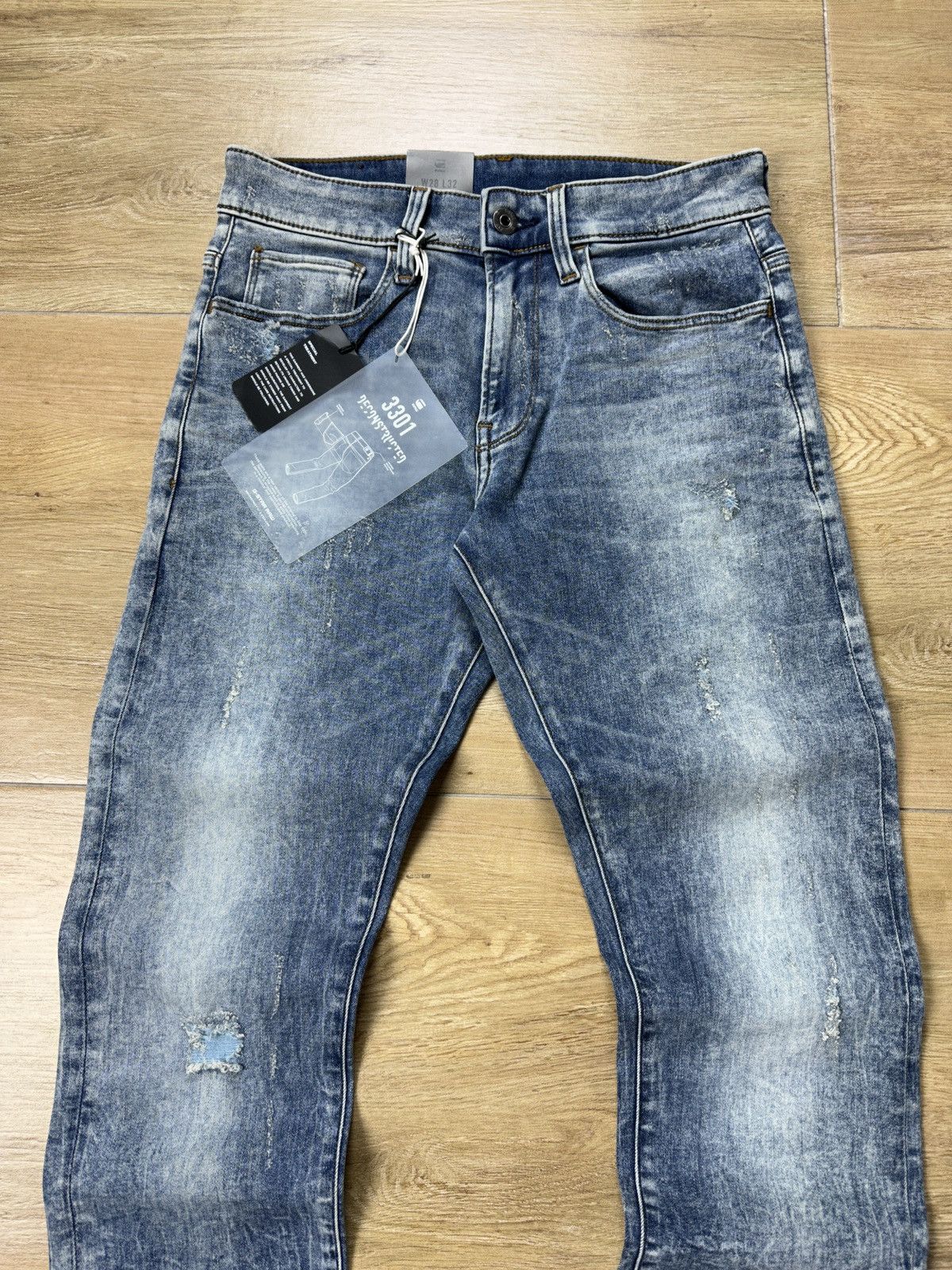 G-Star NEW🏷️ G-Star Raw 3301 Deconstructed Skinny Denim Jeans Size US 28 / EU 44 - 2 Thumbnail