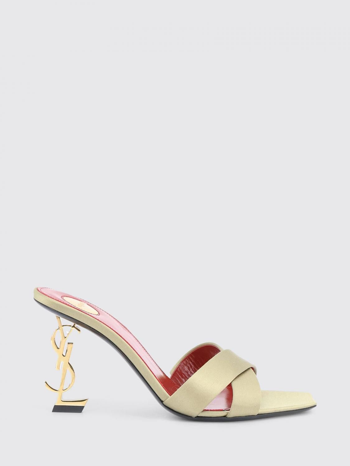 Saint Laurent Paris Saint Laurent Heeled Sandal Woman Beige Size US 11 / IT 41 - 1 Thumbnail