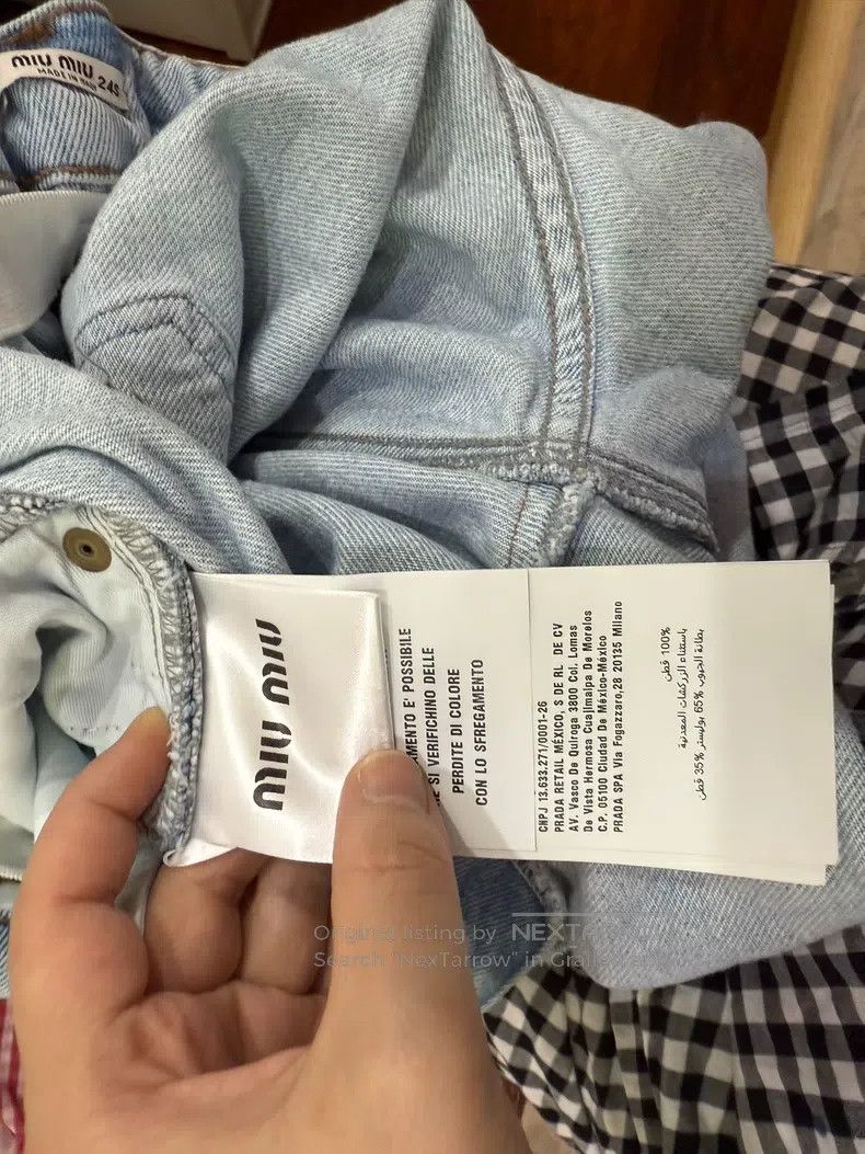 Miu Miu Miu Miu Size s Micro-pull jeans full of rhinestones and hol Size 22" - 5 Thumbnail