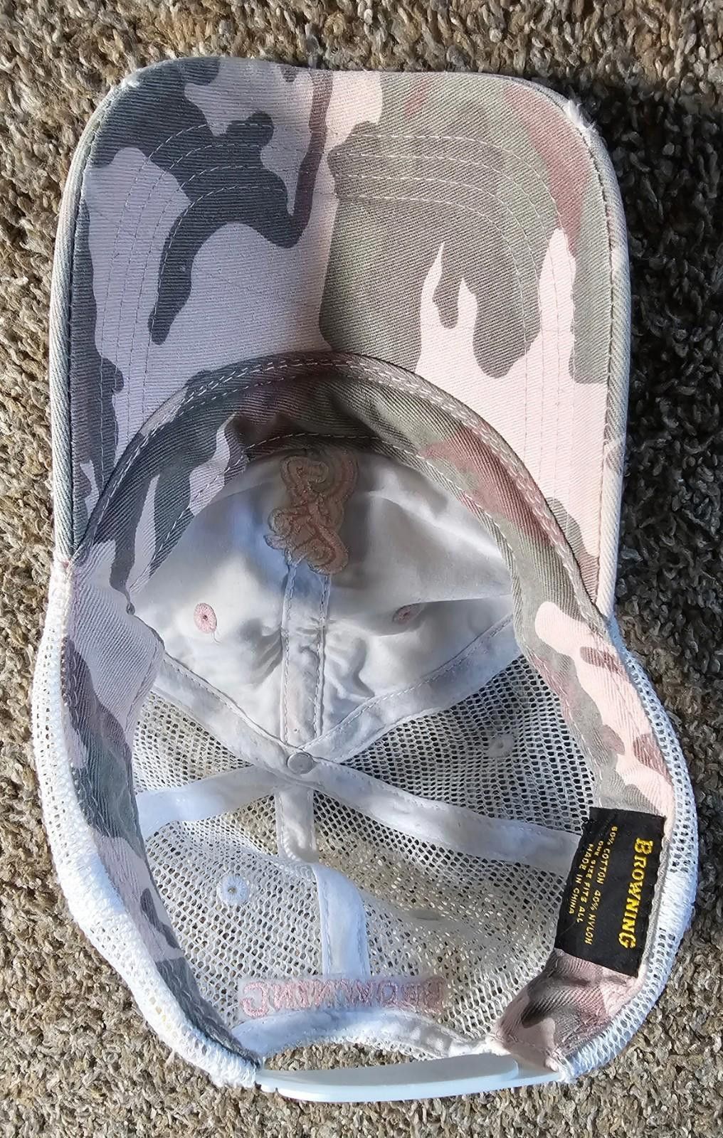 Designer Browning Baseball Hat OneSize Pink Camouflage Deer Logo 1878 Size ONE SIZE - 4 Thumbnail