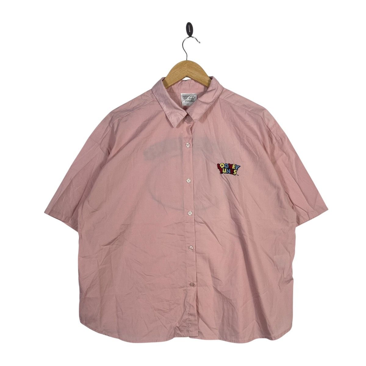 Vintage Vintage Looney Tunes Cartoon ButtonUp Shirt Pink Embroidered Size US L / EU 52-54 / 3 - 1 Thumbnail