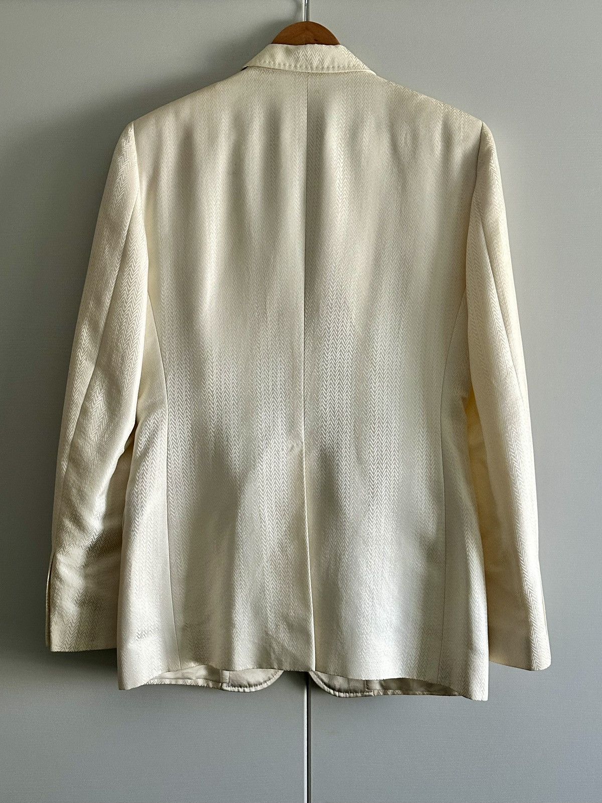 Dolce & Gabbana Silk Chevron Jacquard Tuxedo Size 46L - 2 Thumbnail