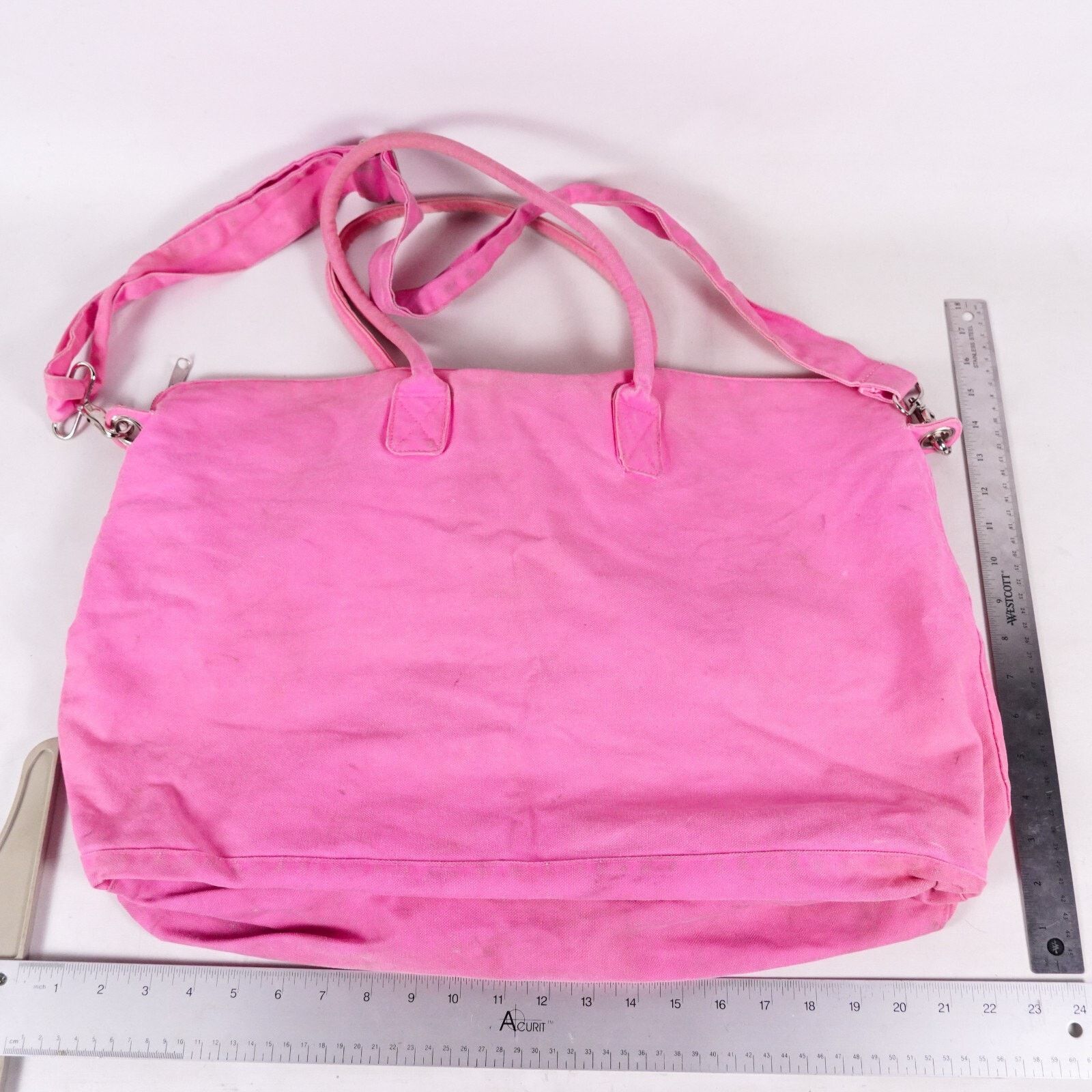 Victoria's Secret Victoria's Secret Pink Canvas Hand Bag Satchel Beach Tote Size ONE SIZE - 5 Thumbnail