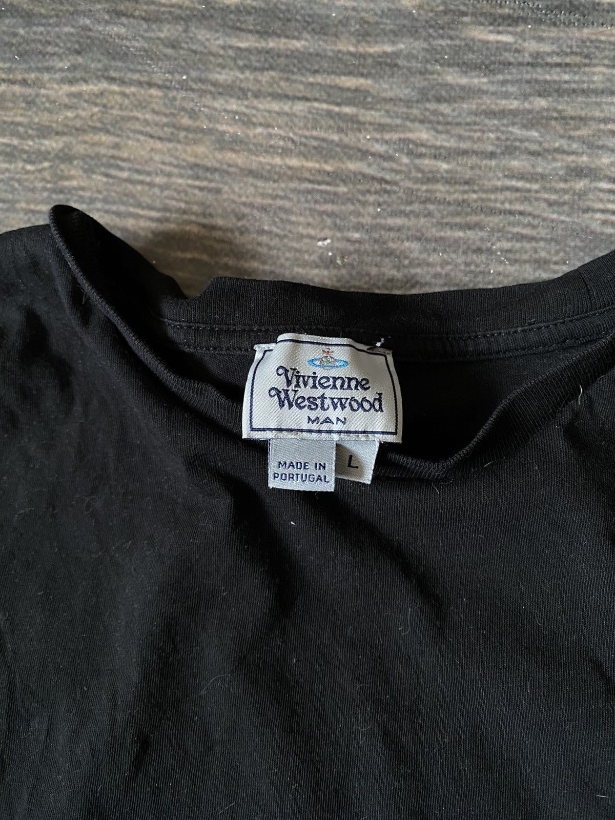 Vivienne Westwood Vivienne Westwood Basic Black Embroidered Logo T Shirt Size US L / EU 52-54 / 3 - 3 Thumbnail