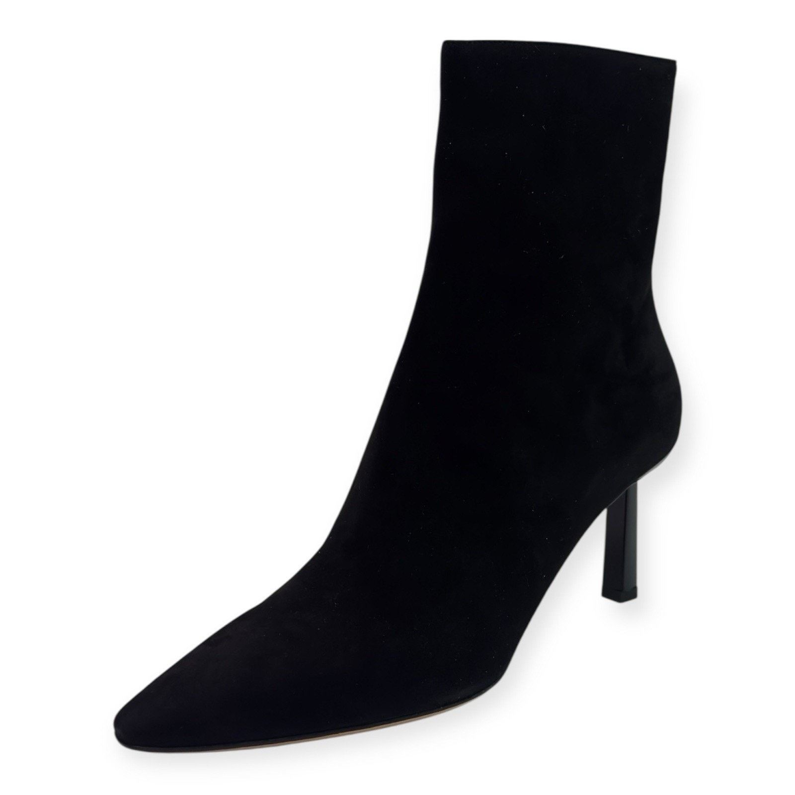 Salvatore Ferragamo Black Suede Janna 70 Sculpted Heel Leather Heeled Boots 9.5 Size US 9.5 / IT 39.5 - 6 Thumbnail