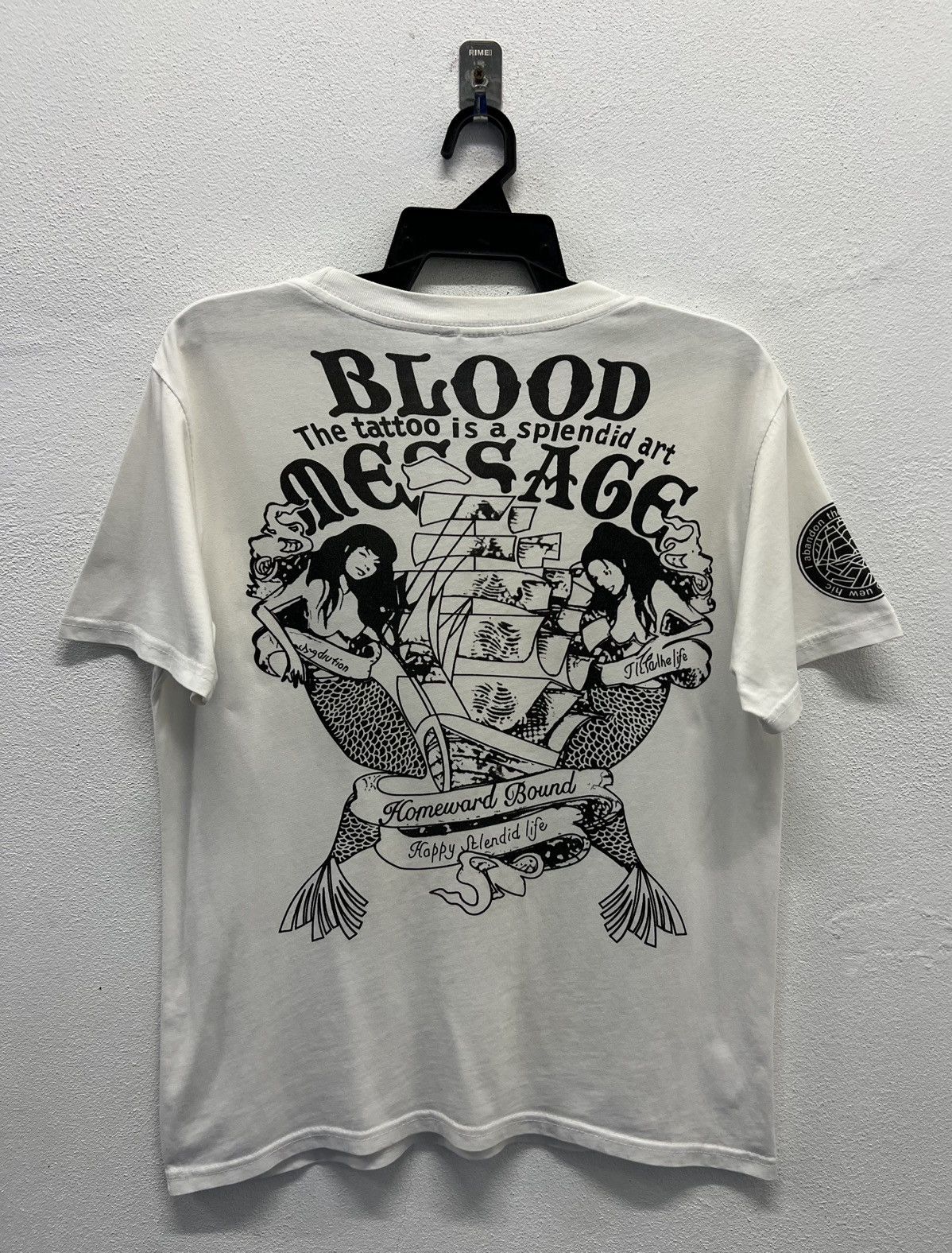 VINTAGE BLOOD MESSAGE THE TATTOO IS A SPLENDID ART SHIRT