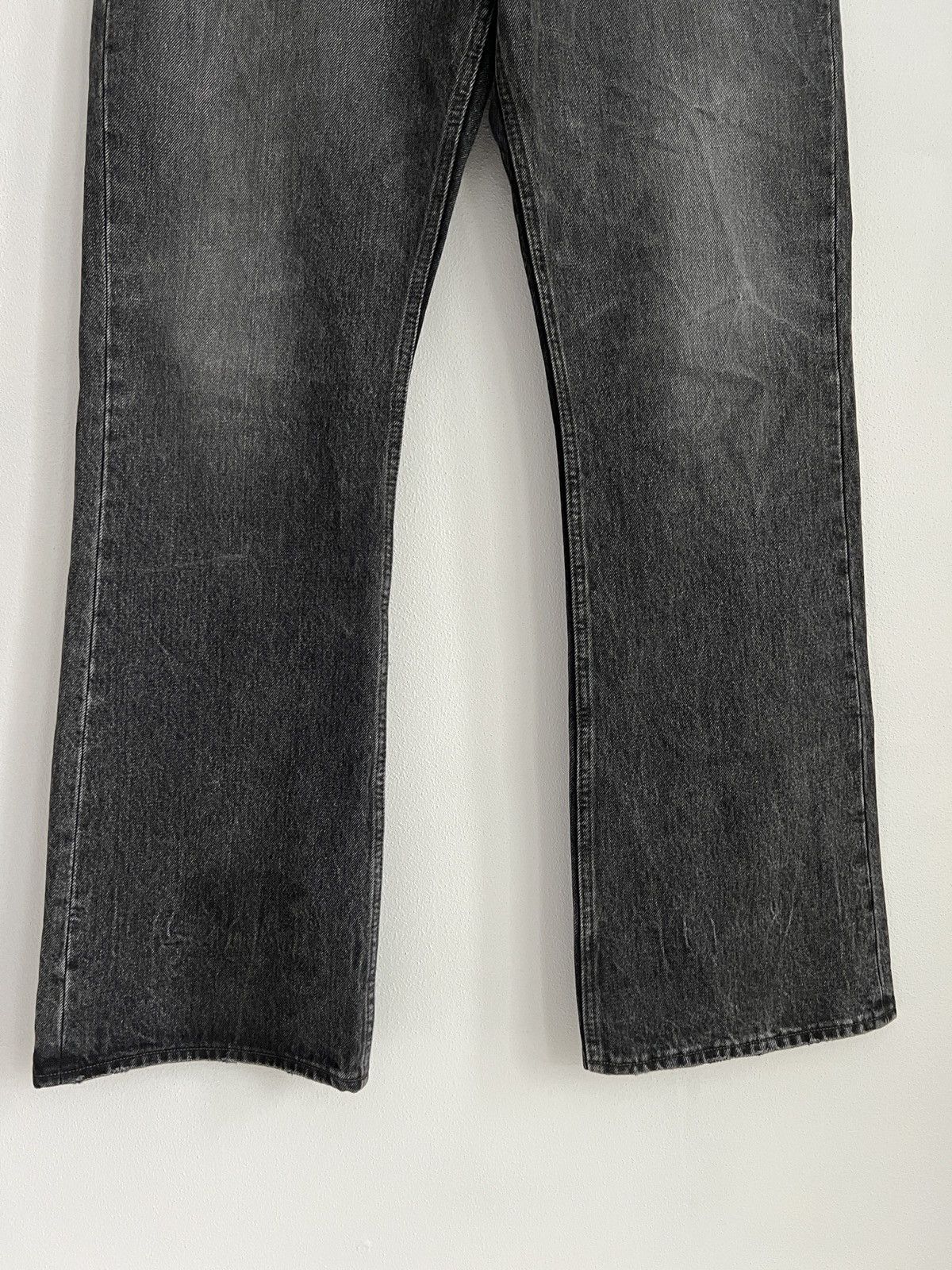 Balenciaga FW 18 Charcoal Whiskered Bootcut Denim - 34 Size US 34 / EU 50 - 3 Thumbnail